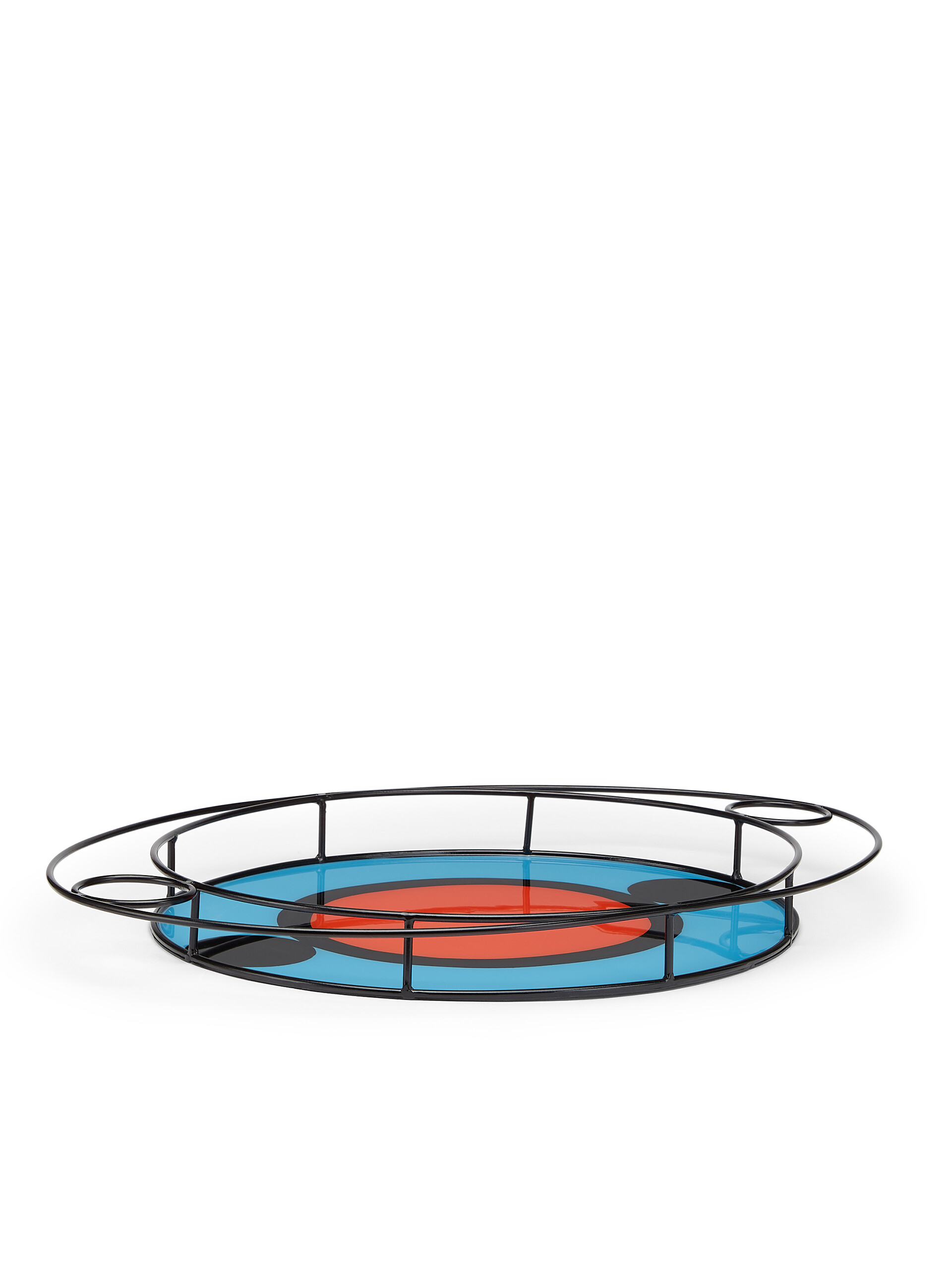 Plateau ovale MARNI MARKET en fer et résine bleu, noir et rouge - Accessoires - Image 2