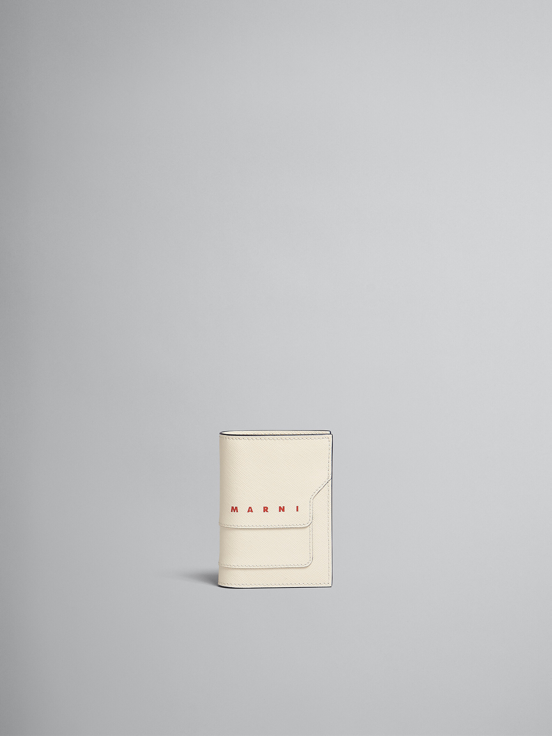 White saffiano leather bi-fold wallet - Wallets - Image 1