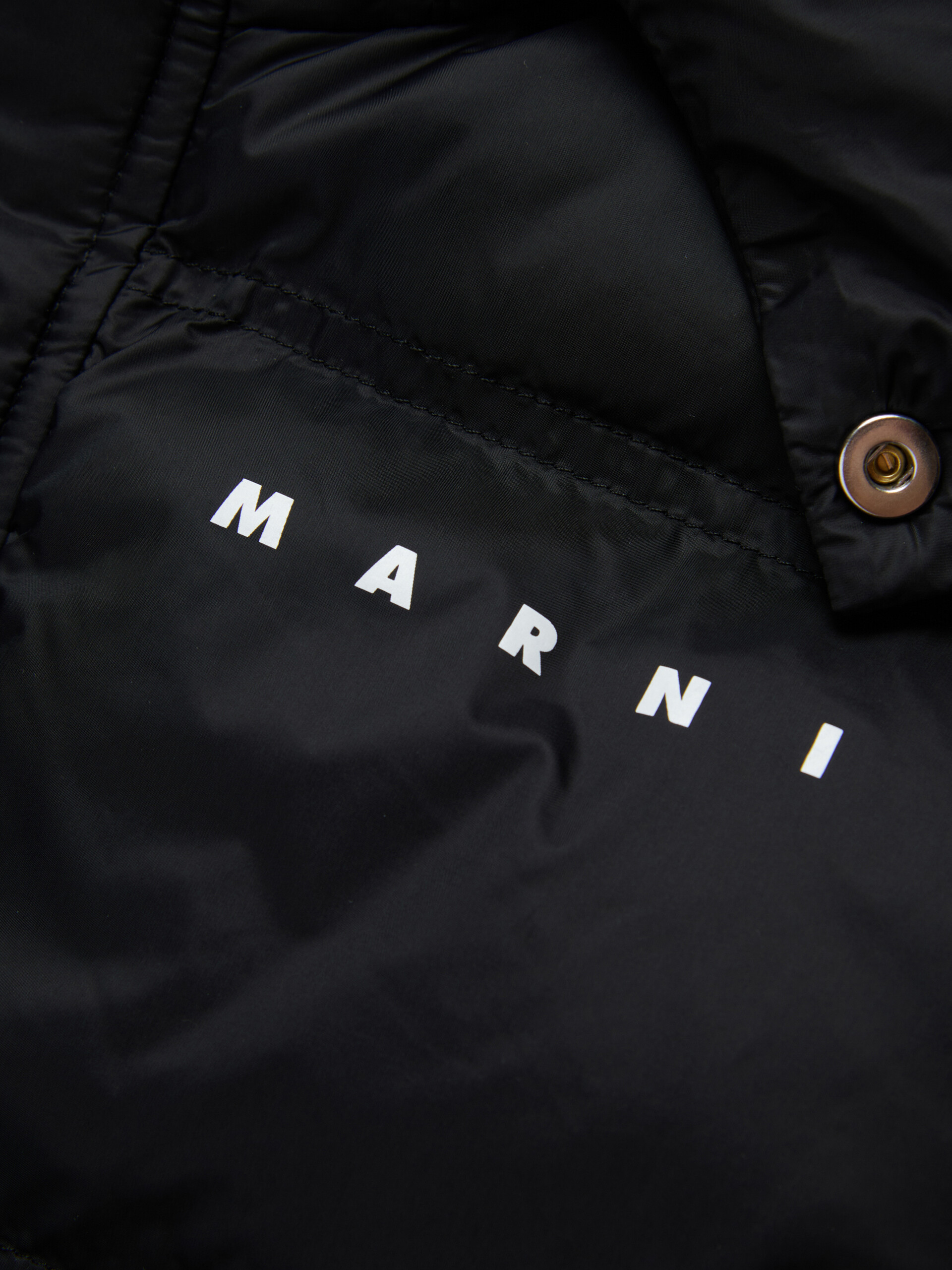 Black nylon vest with Marni print - Jackets - Image 4