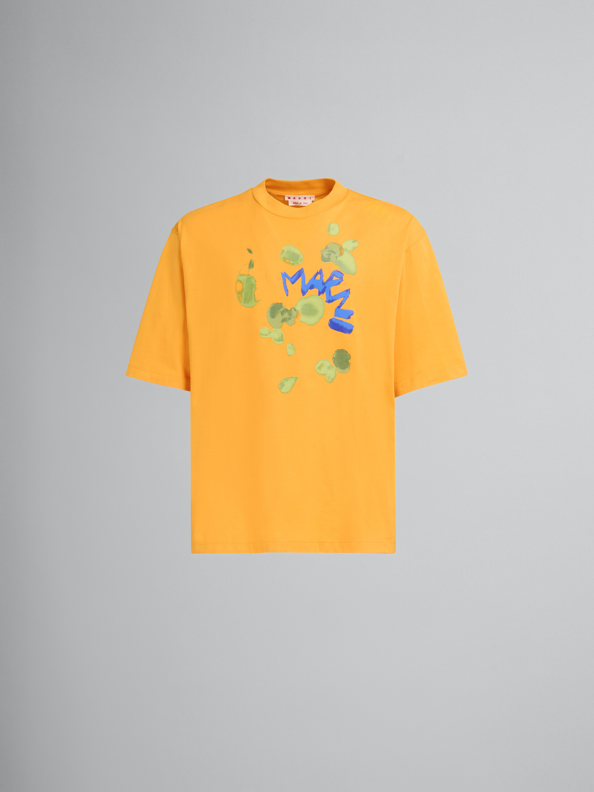 ホワイト Marni Drippingプリント オーガニックコットン製Tシャツ - Tシャツ - Image 1