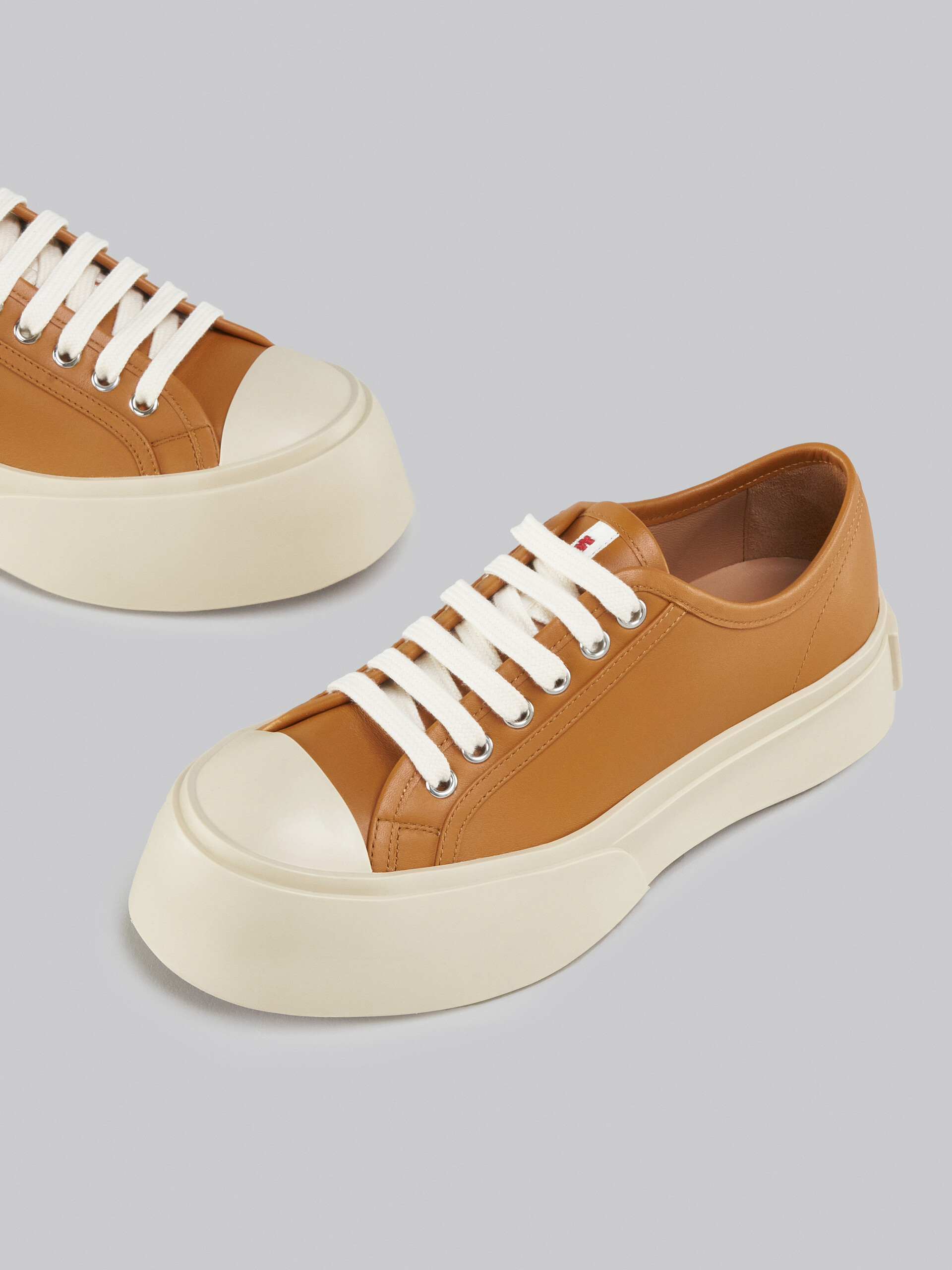 Brown nappa leather Pablo lace-up sneaker - Sneakers - Image 5