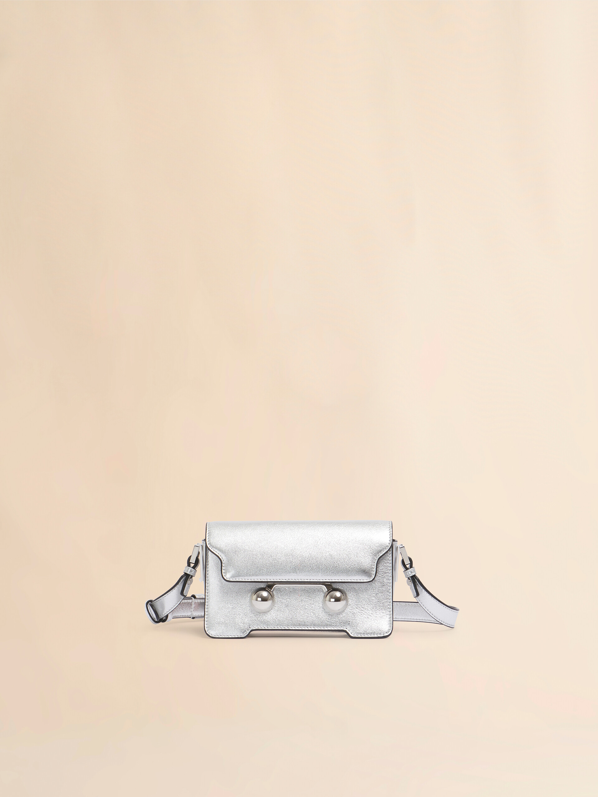 Silver leather Trunkaroo mini shoulder bag - Shoulder Bags - Image 1