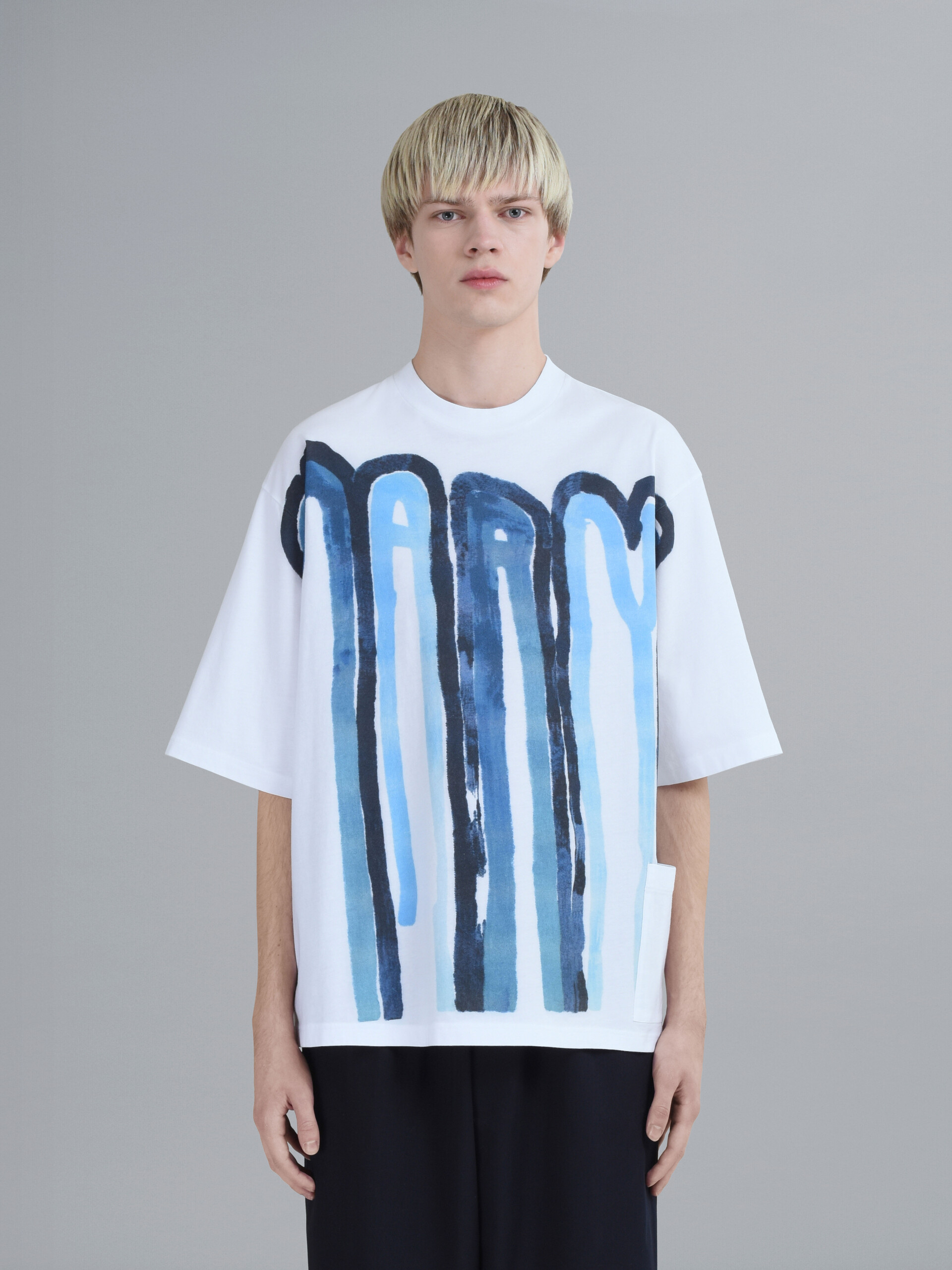 ドリッピングロゴ 有機栽培ジャージー製Tシャツ