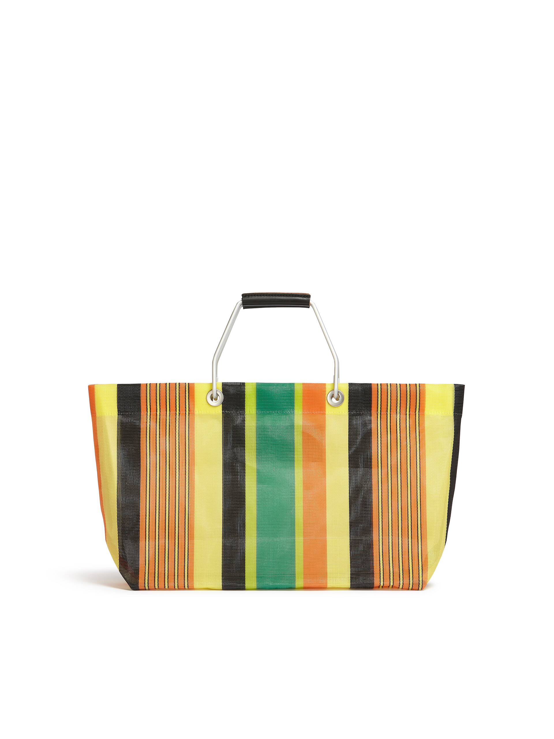 MARNI MARKET STRIPE MINI multicolor yellow bag - Shopping Bags - Image 3