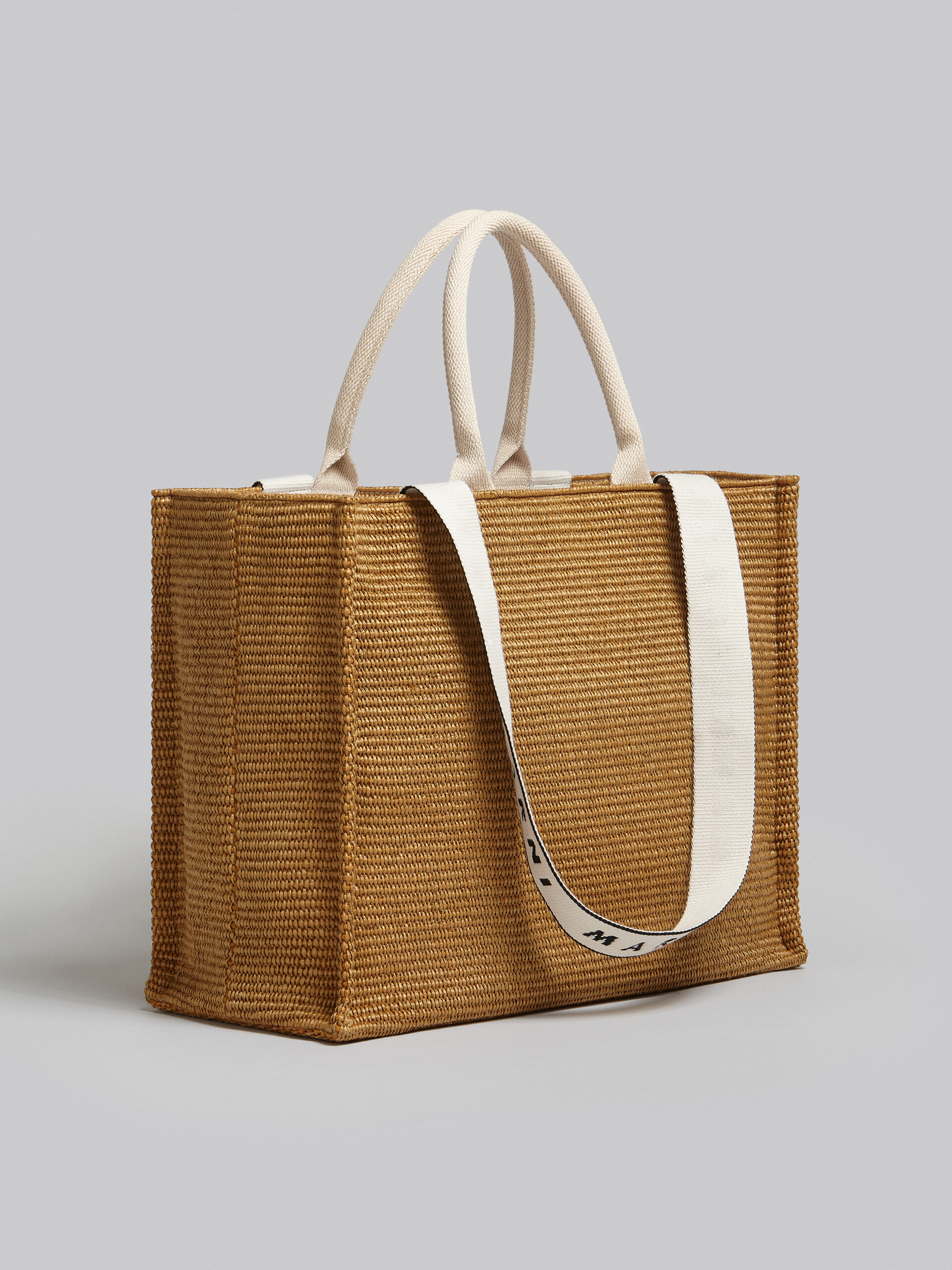 Bey tote Bag in brown raffia - Shopping Bags - Image 6