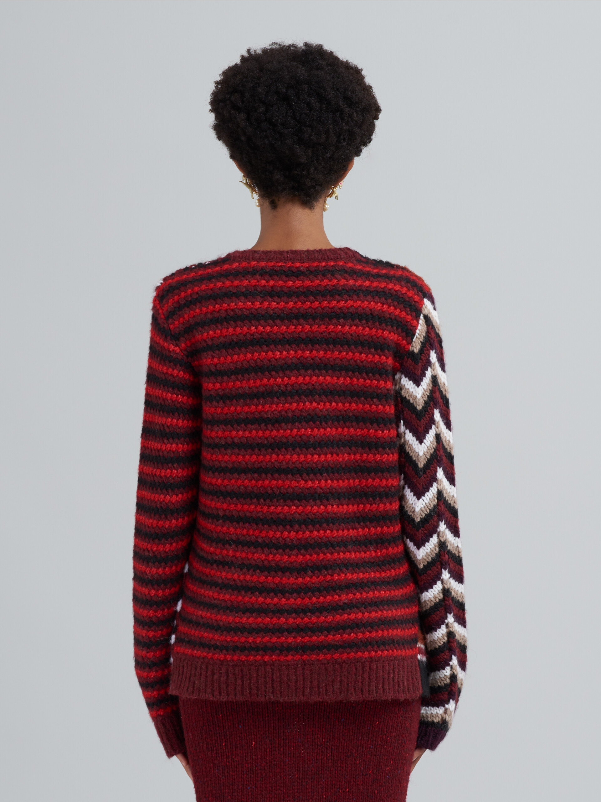 3D-stitch sweater in blended yarns - Pullovers - Image 3