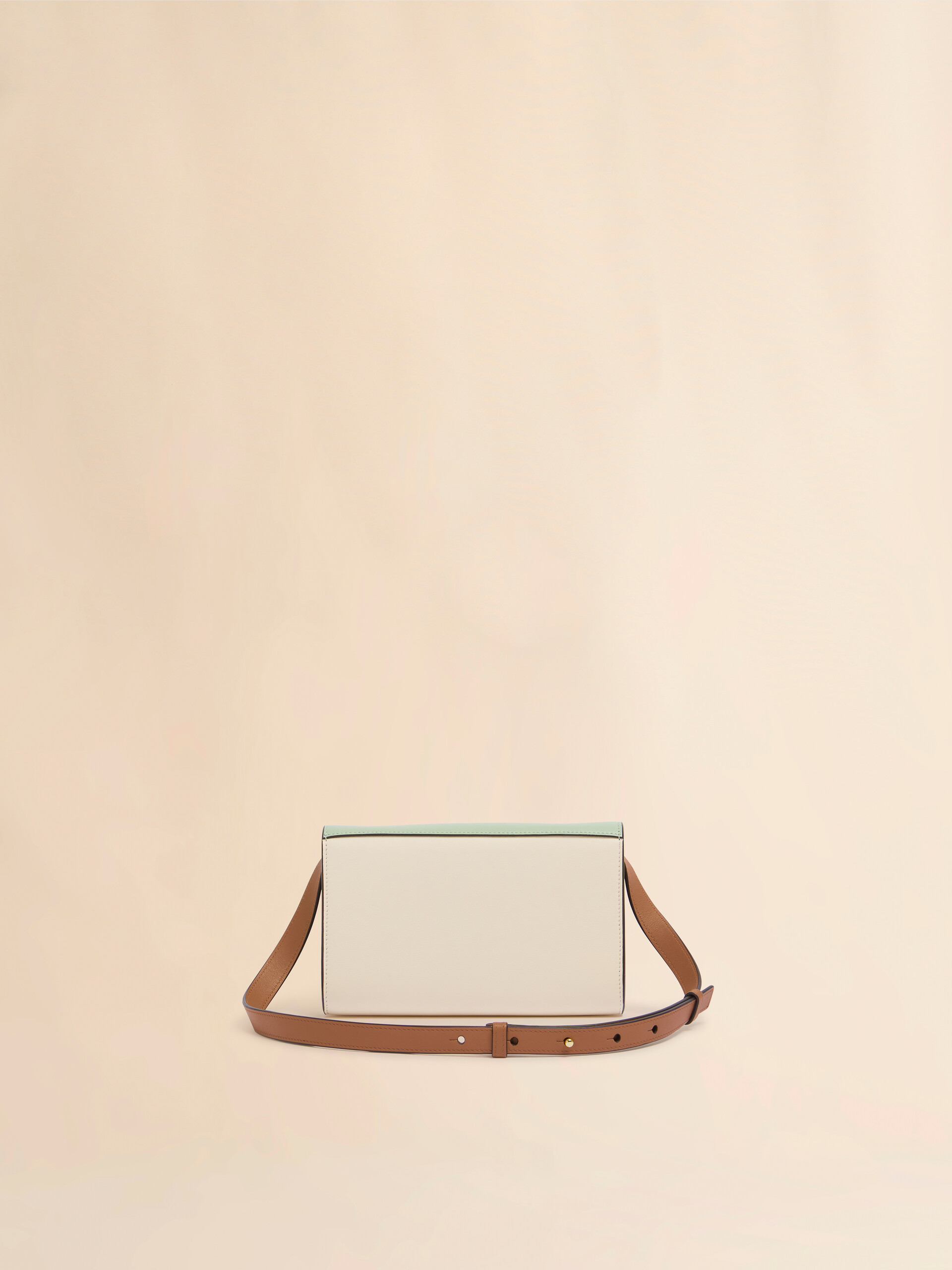 PochetteTrunkaroo in pelle verde, crema e marrone - Pochettes - Image 2