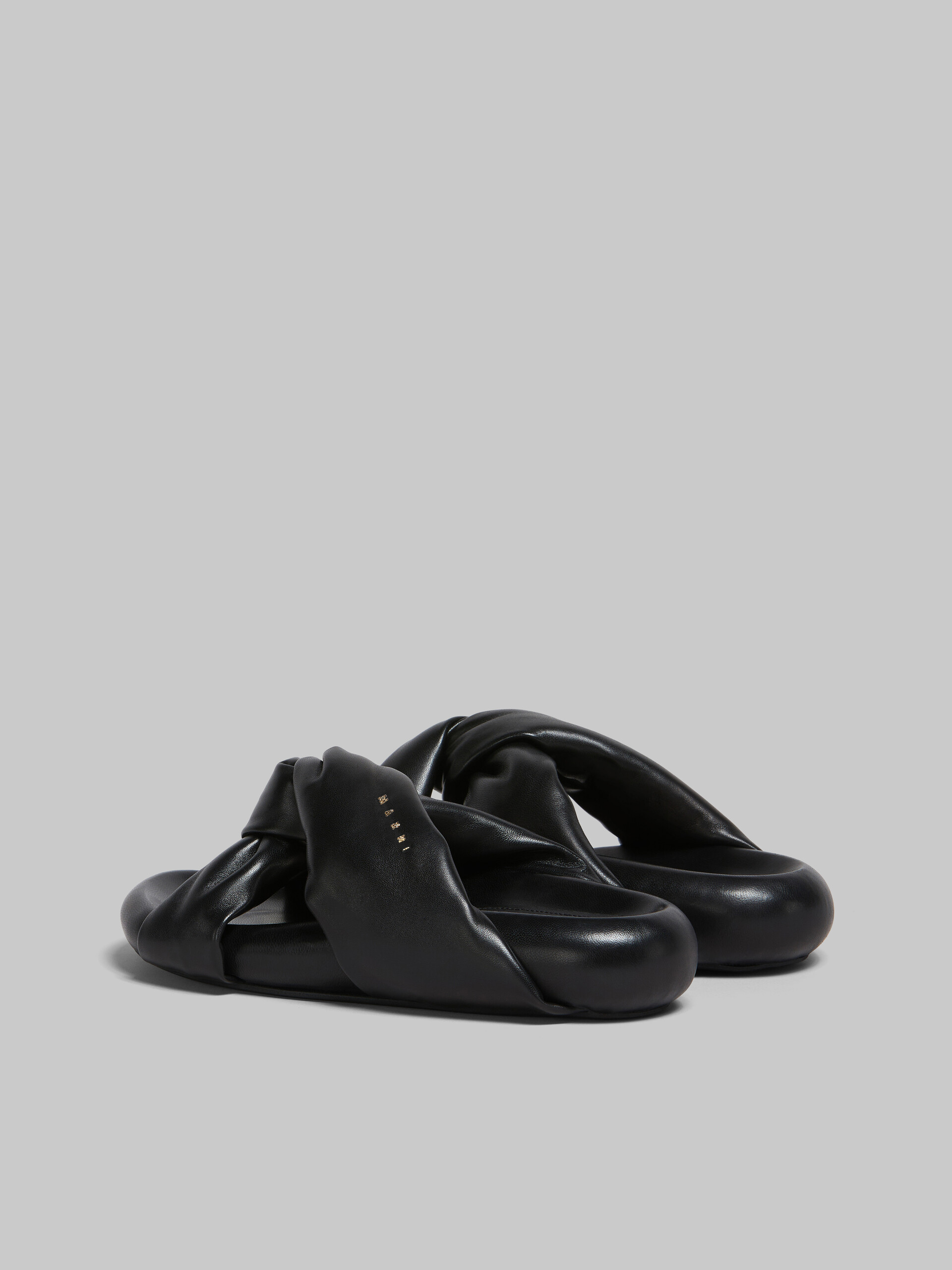 Black twisted leather Bubble sandal - Sandals - Image 3