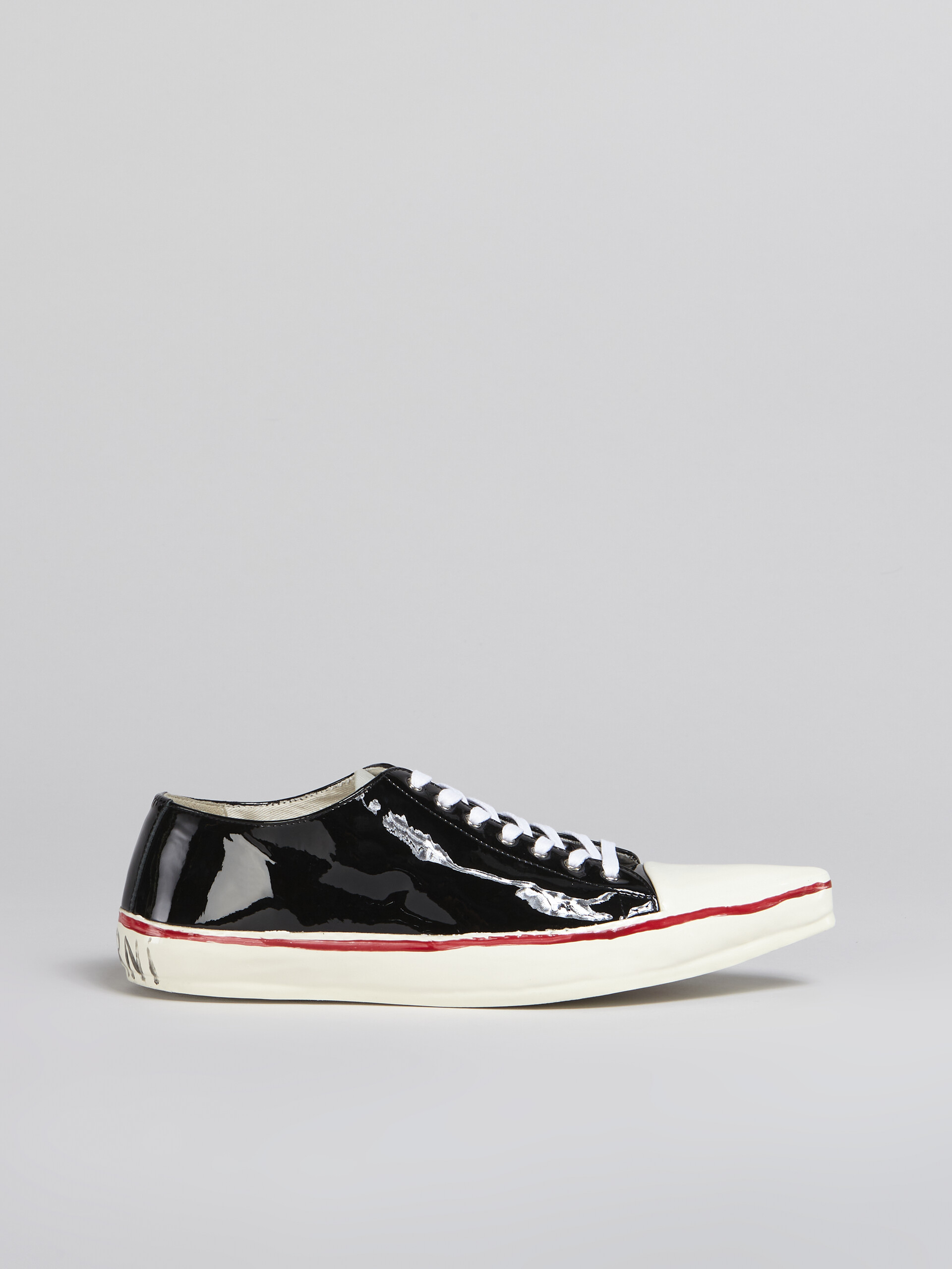 Patent leather GOOEY low-top sneaker w/Marni graffiti-style signature - Sneakers - Image 1