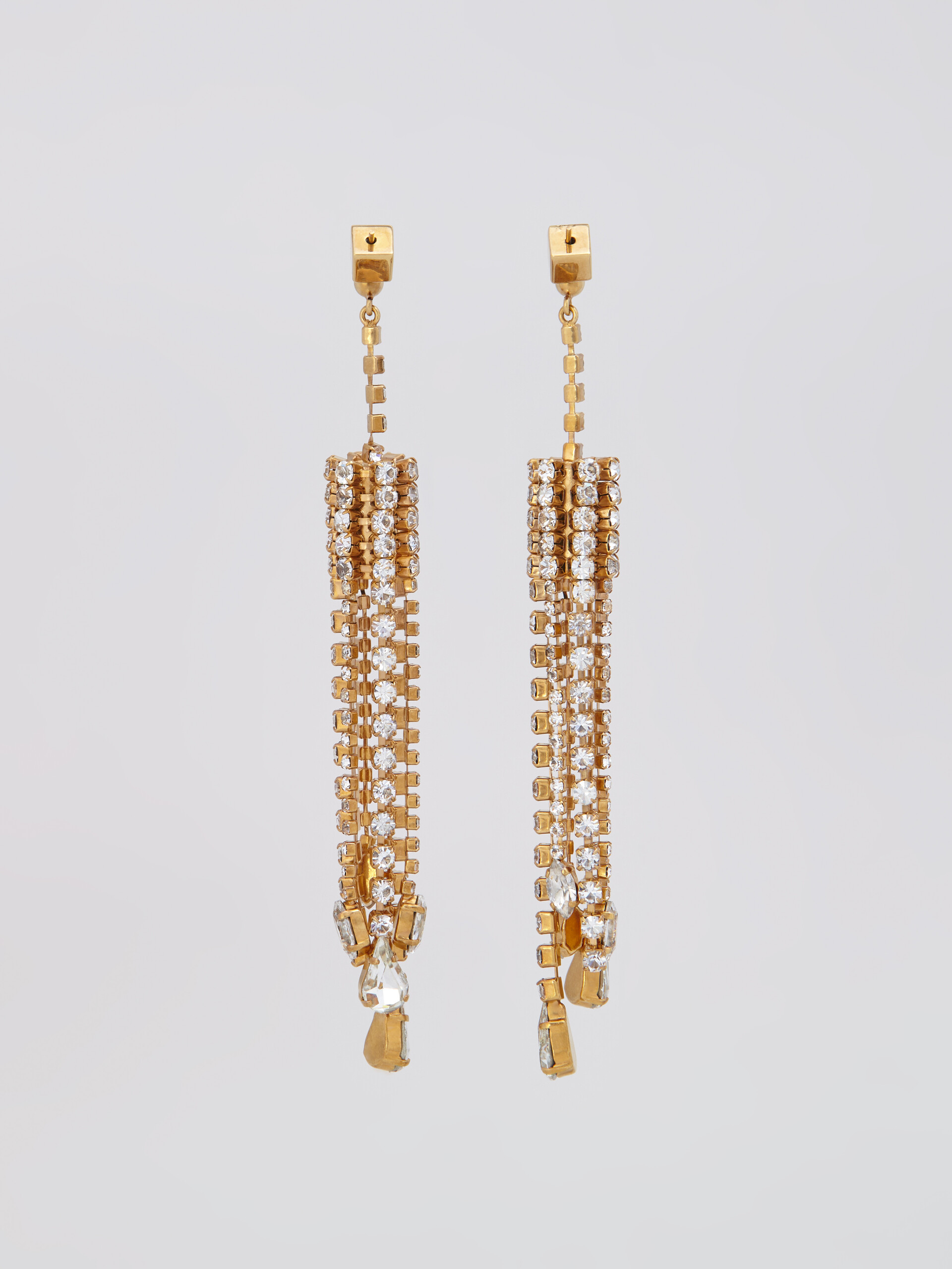 Brass SPARKLE chandelier earrings - Earrings - Image 3