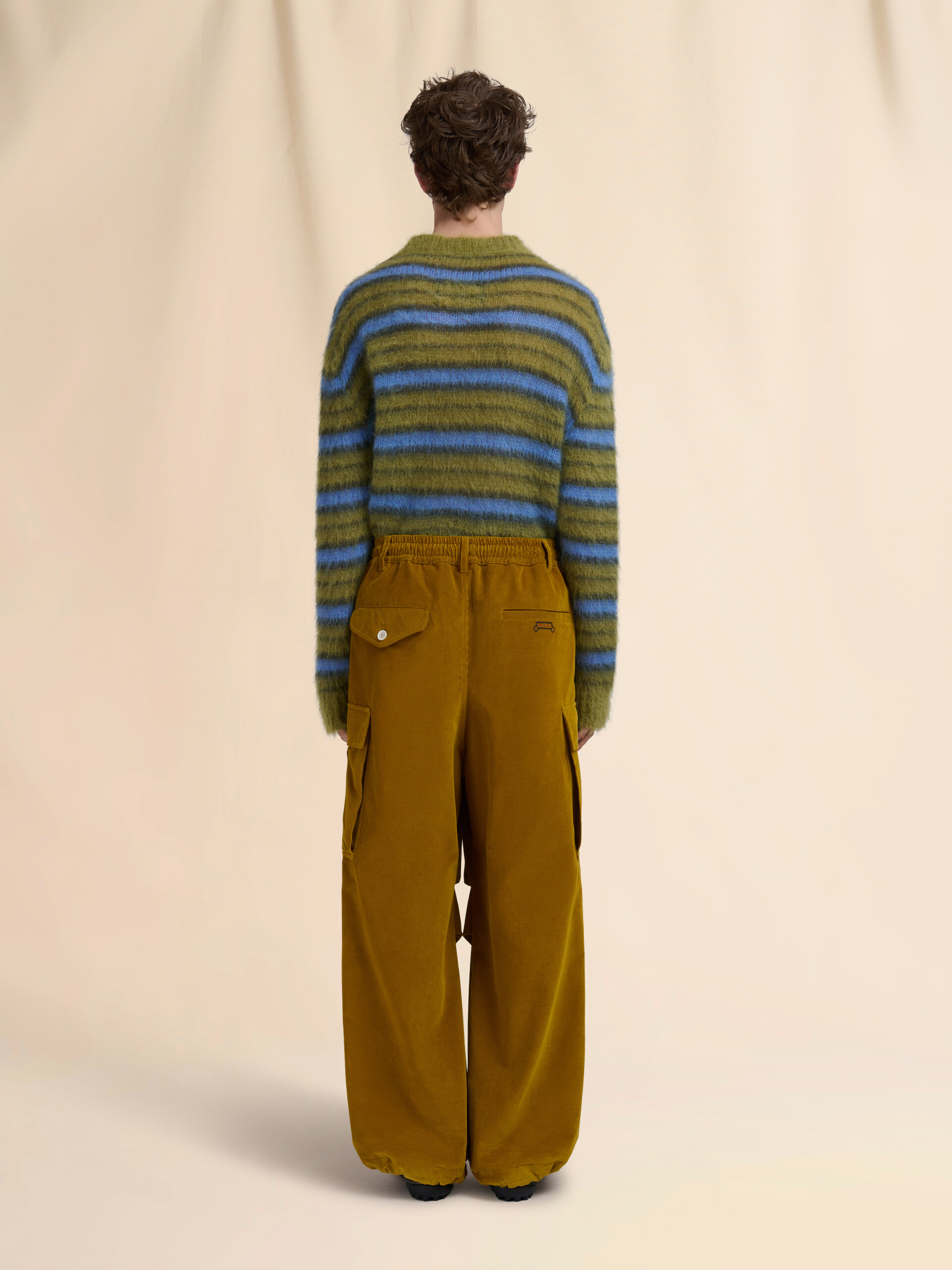 Brown corduroy cargo pants with Trunkaroo logo - Pants - Image 3