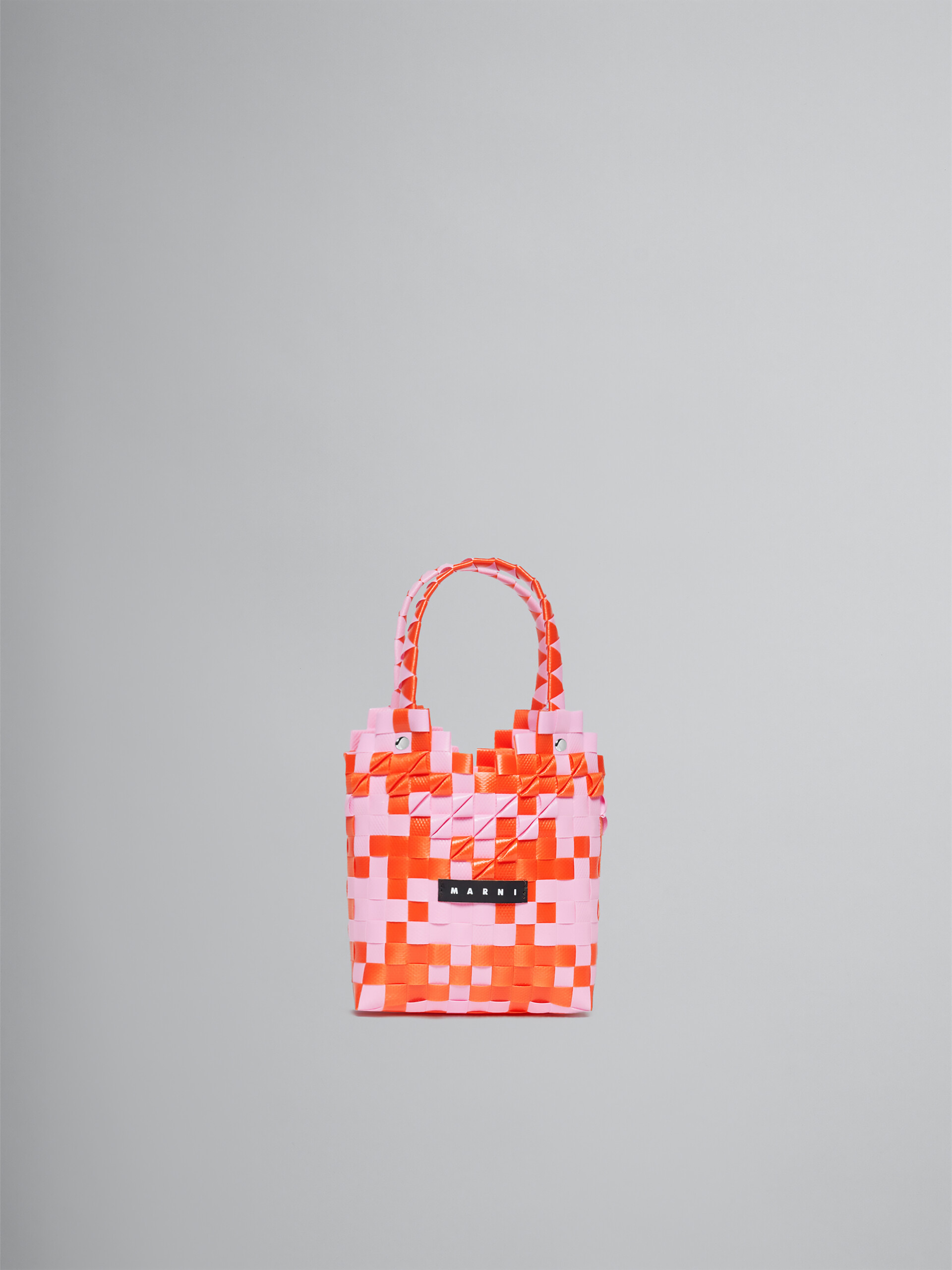 Ballet pink Diamond Basket woven shopper - Bags - Image 1