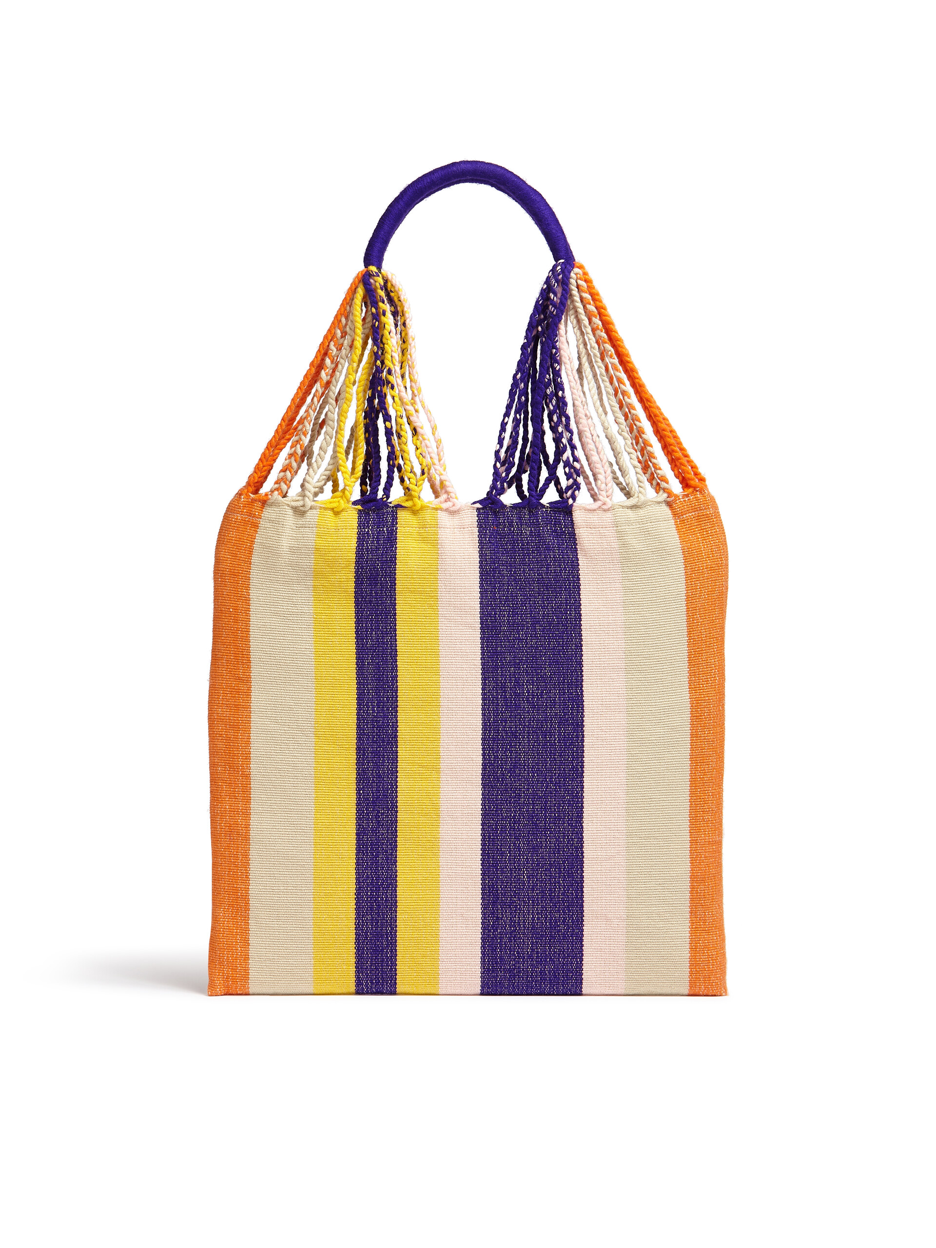 MARNI MARKET ポリエステル ショッピングバッグ ハンモック風ハンドル付き グレー/ターコイズ/レッド - ハンドバッグ - Image 3