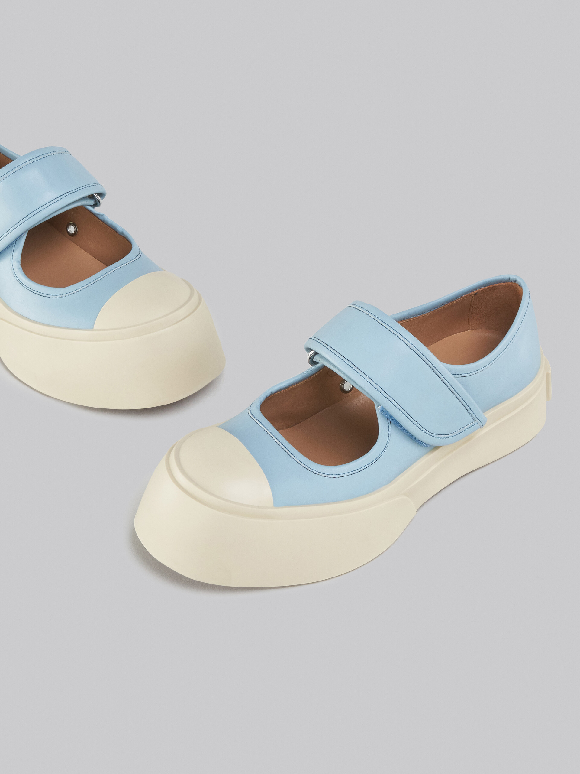 Light blue nappa leather Mary Jane sneaker - Sneakers - Image 5
