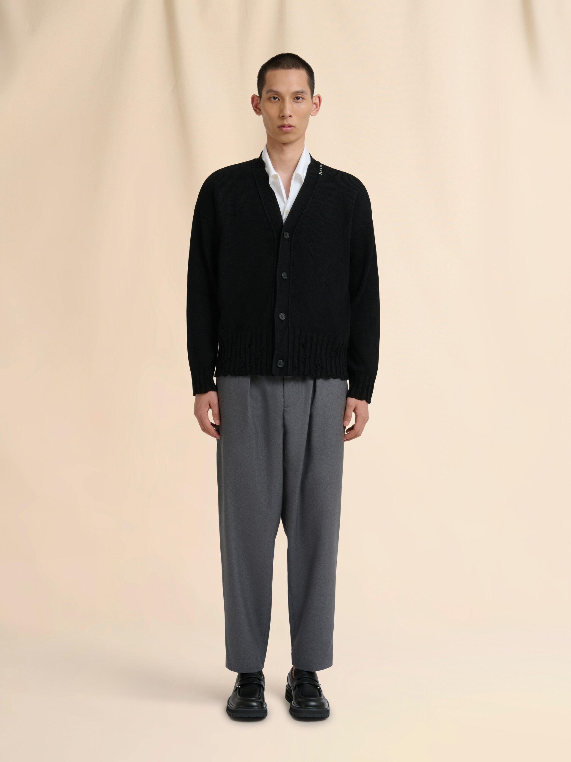 Pink cotton cardigan with Marni Symbol - Pullovers - Image 2