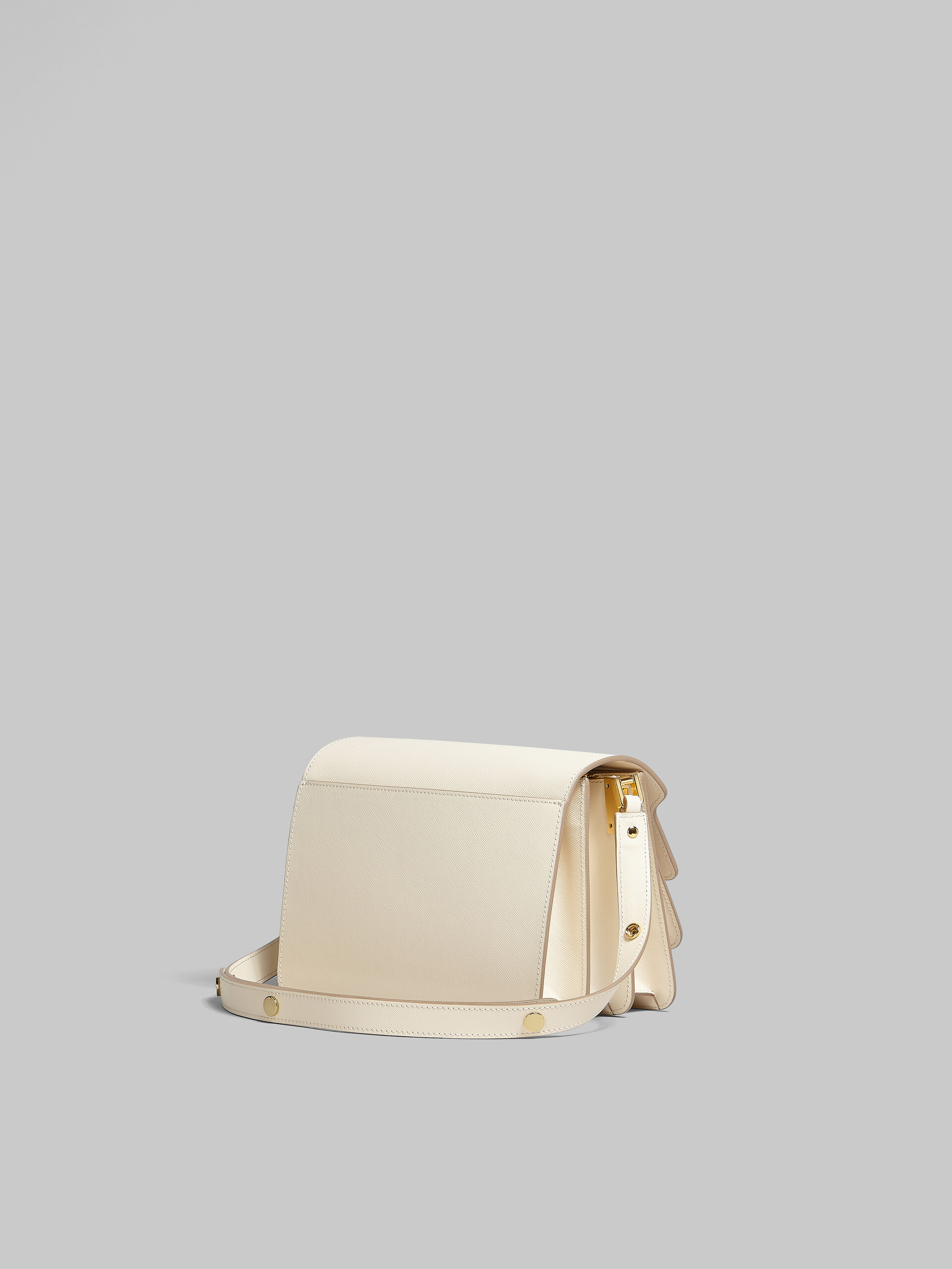 Beige saffiano leather medium Trunk bag - Shoulder Bags - Image 3