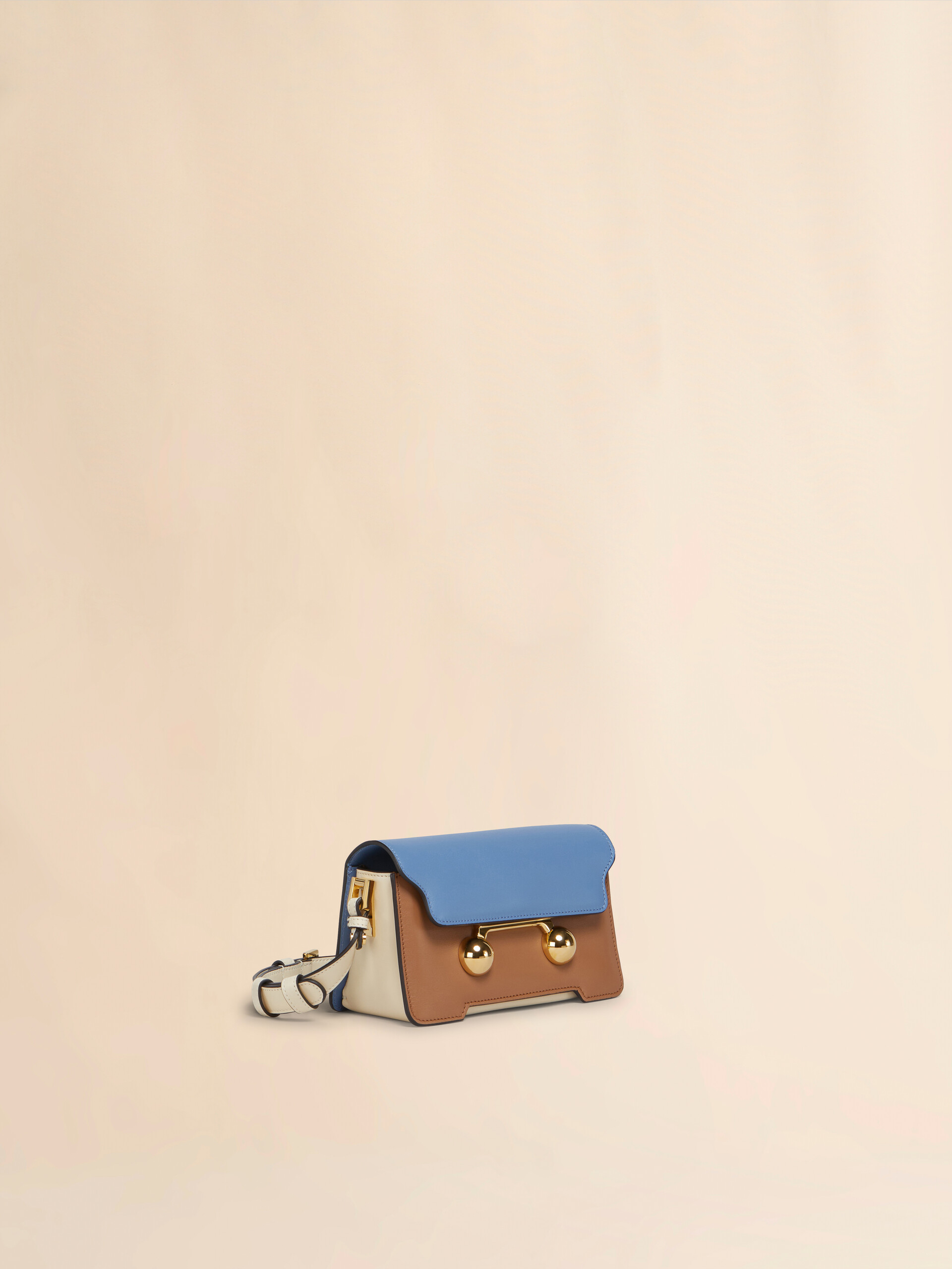 Blue, beige and light blue leather Trunkaroo Mini shoulder Bag - Shoulder Bags - Image 5