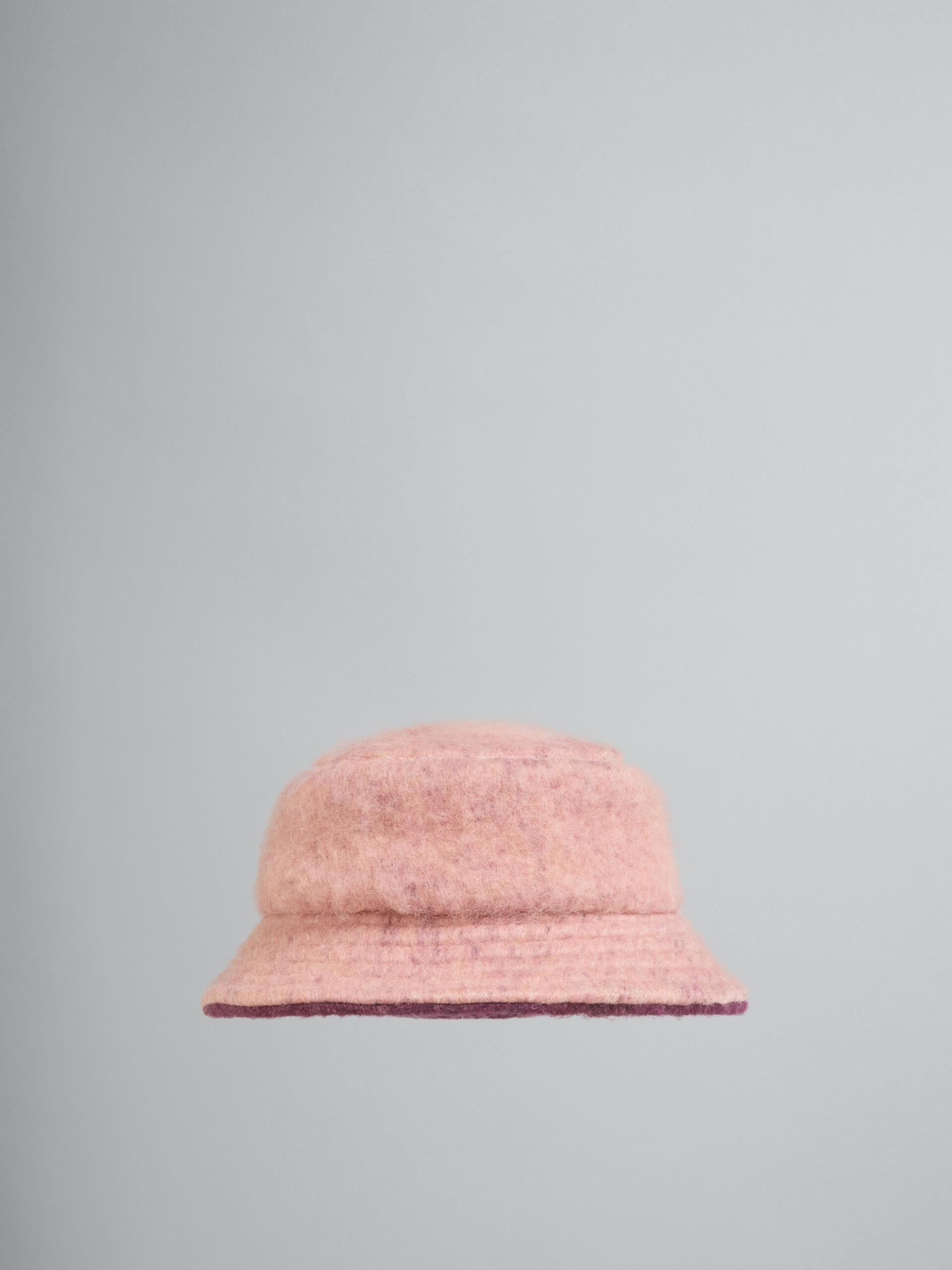Gorro de pescador de lana cepillada rosa - Sombrero - Image 1