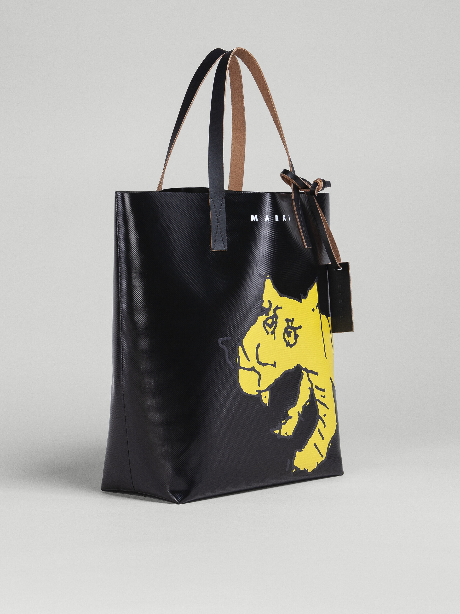 Black TRIBECA bag in black Tiger print