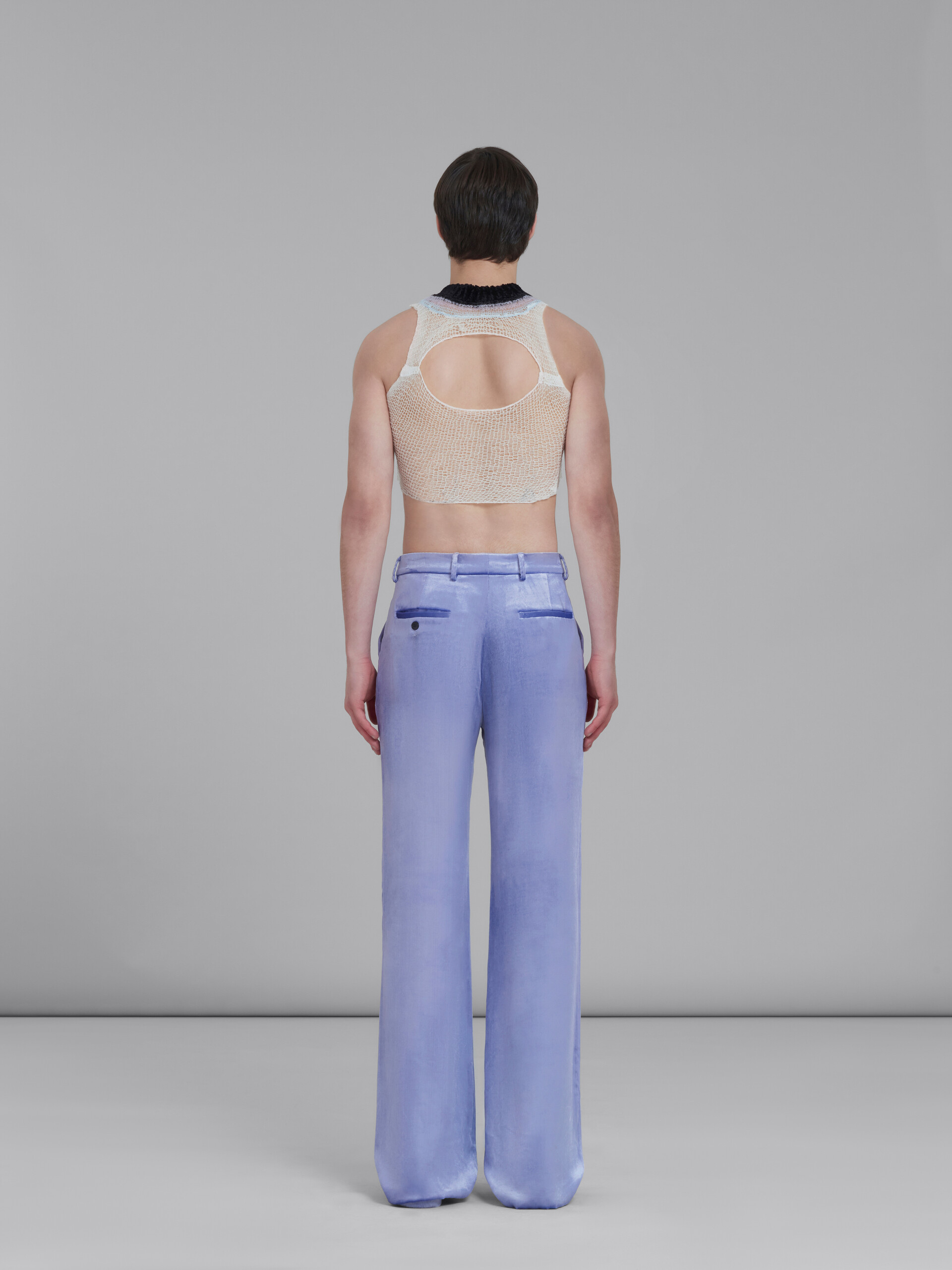 Purple velvet trousers - Pants - Image 3