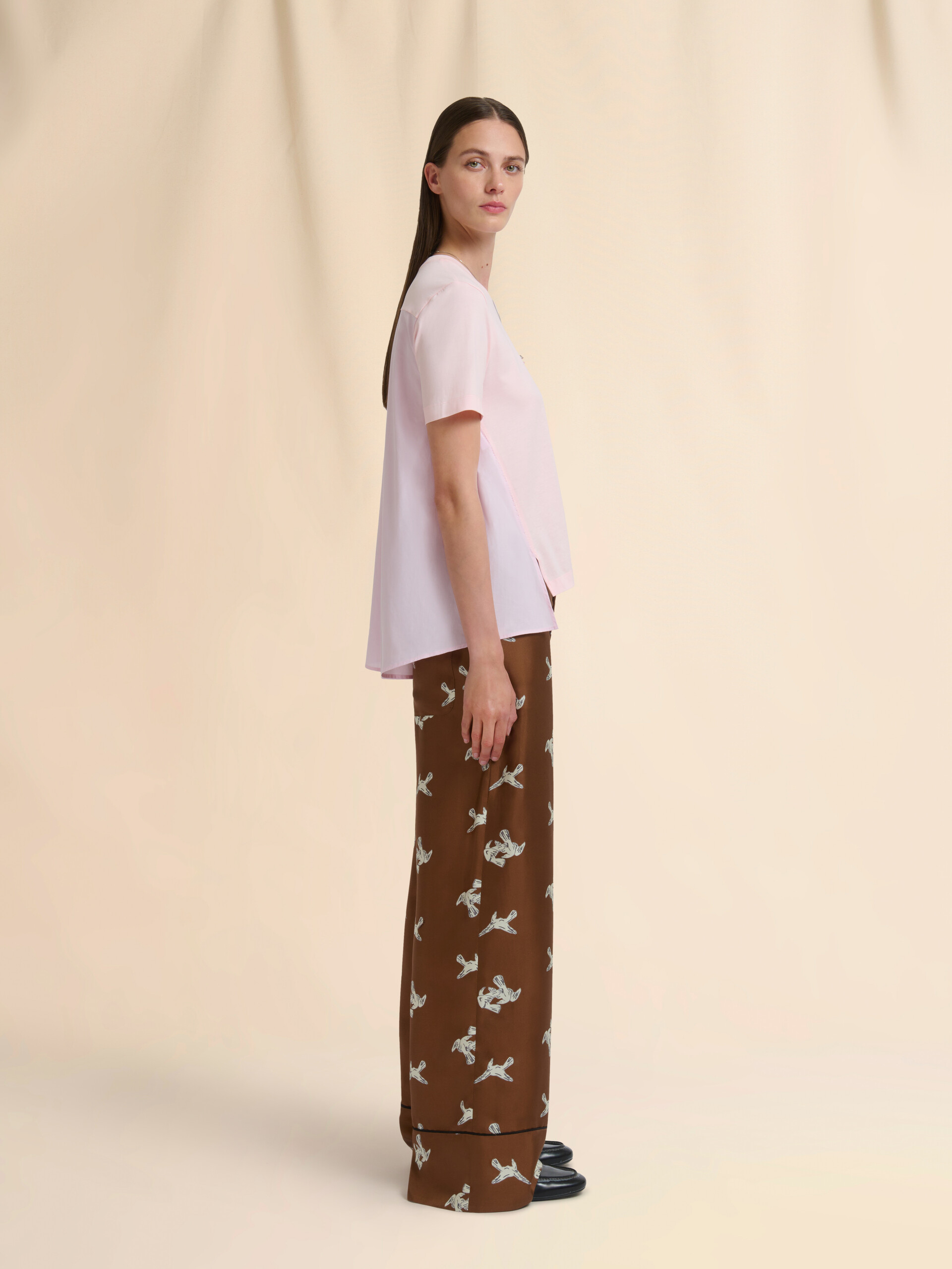 ピンク コットン製T-シャツ ハンドステッチのマルニロゴ入り - Tシャツ - Image 5