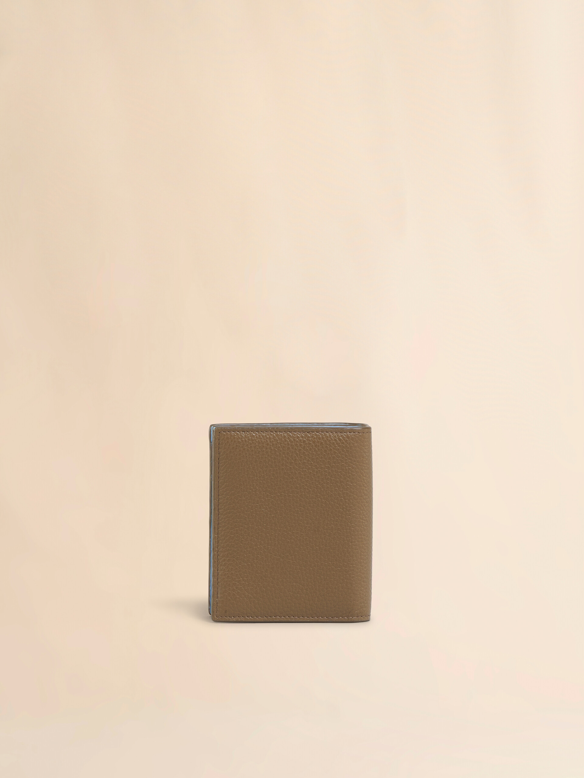 Black leather zip-around bifold wallet with Marni Mending - Wallets - Image 3