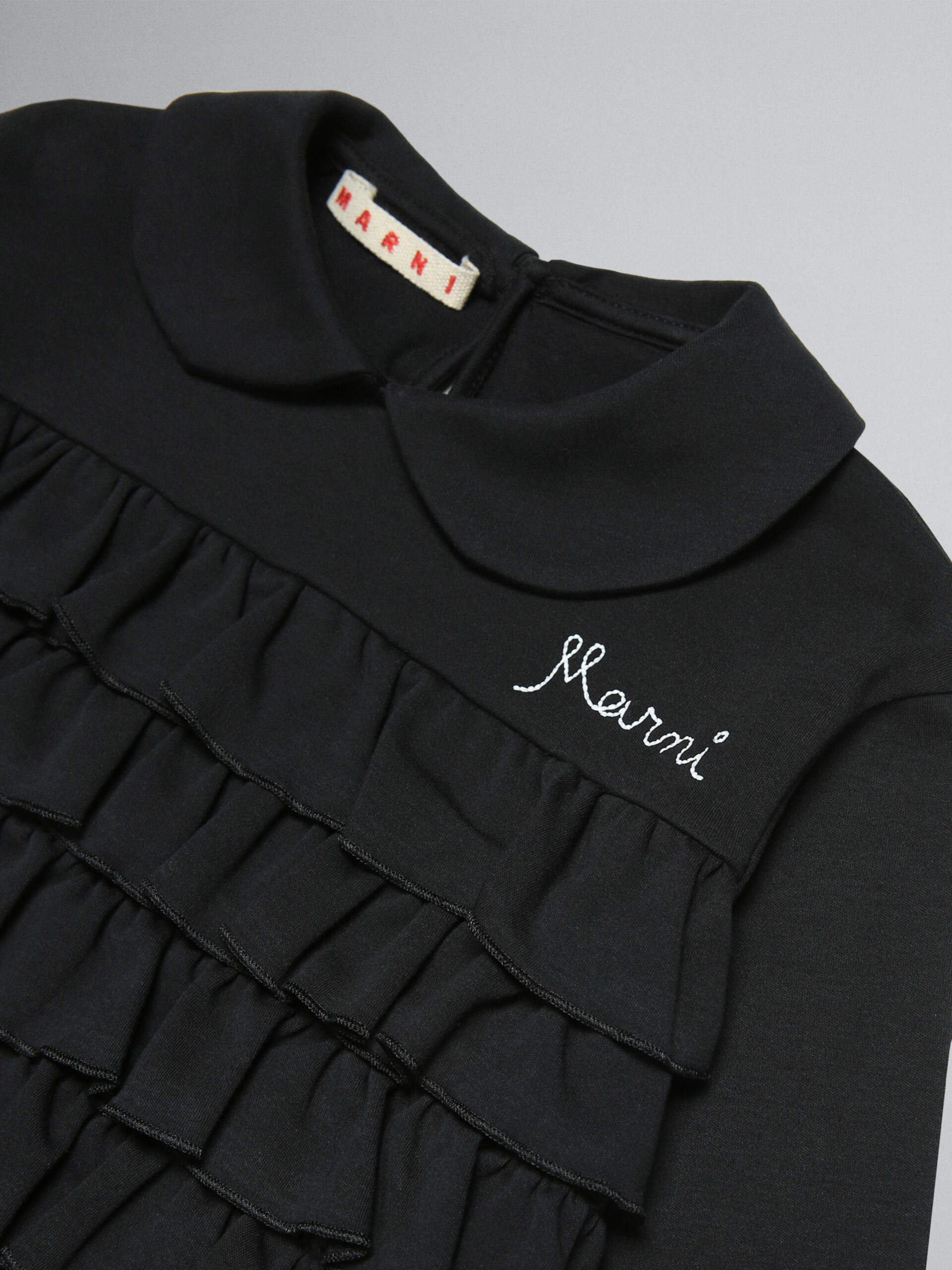 Black ruffle top with "Marni" embroidery - Sweaters - Image 3