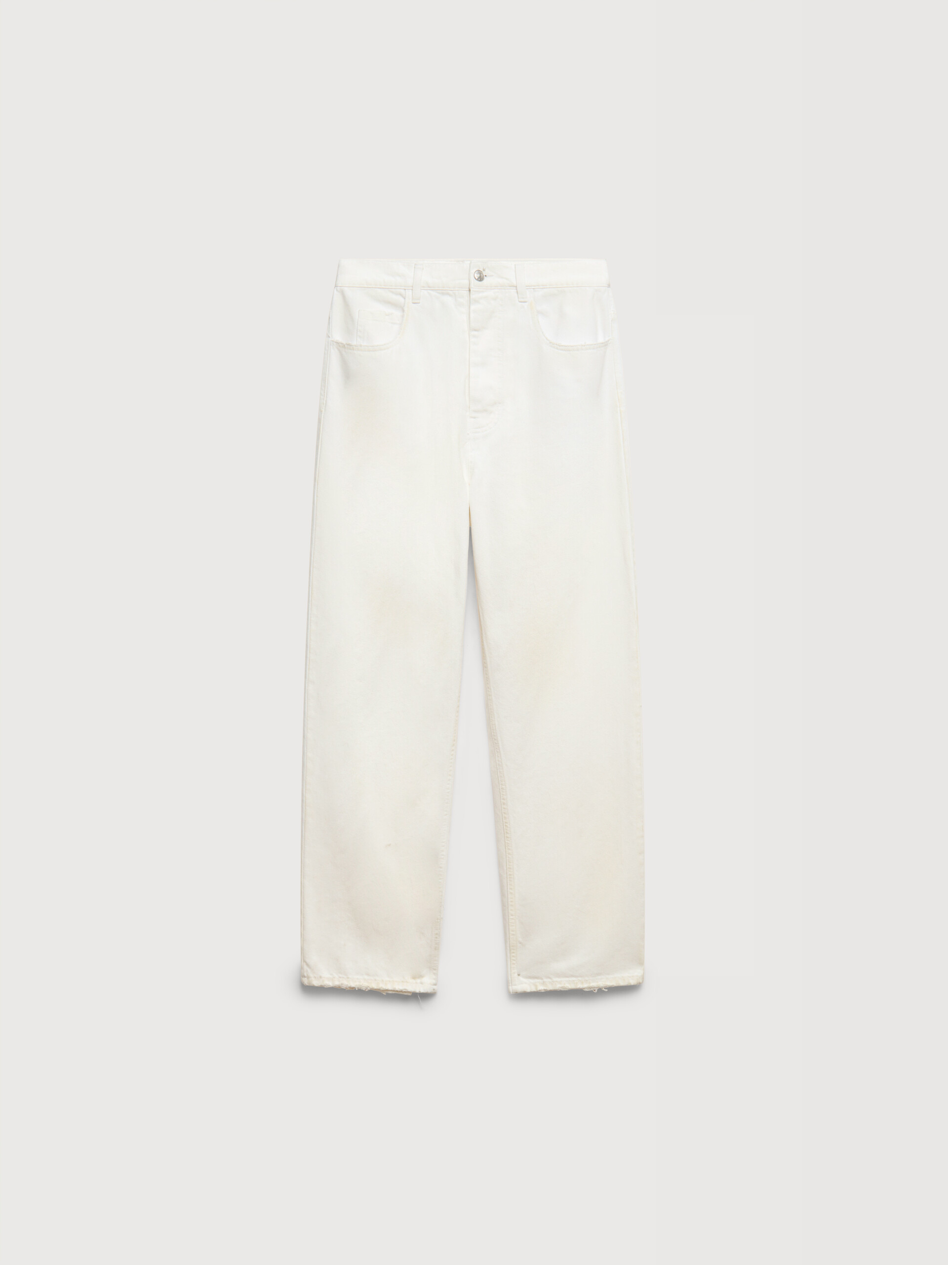 White denim workwear trousers - Pants - Image 1