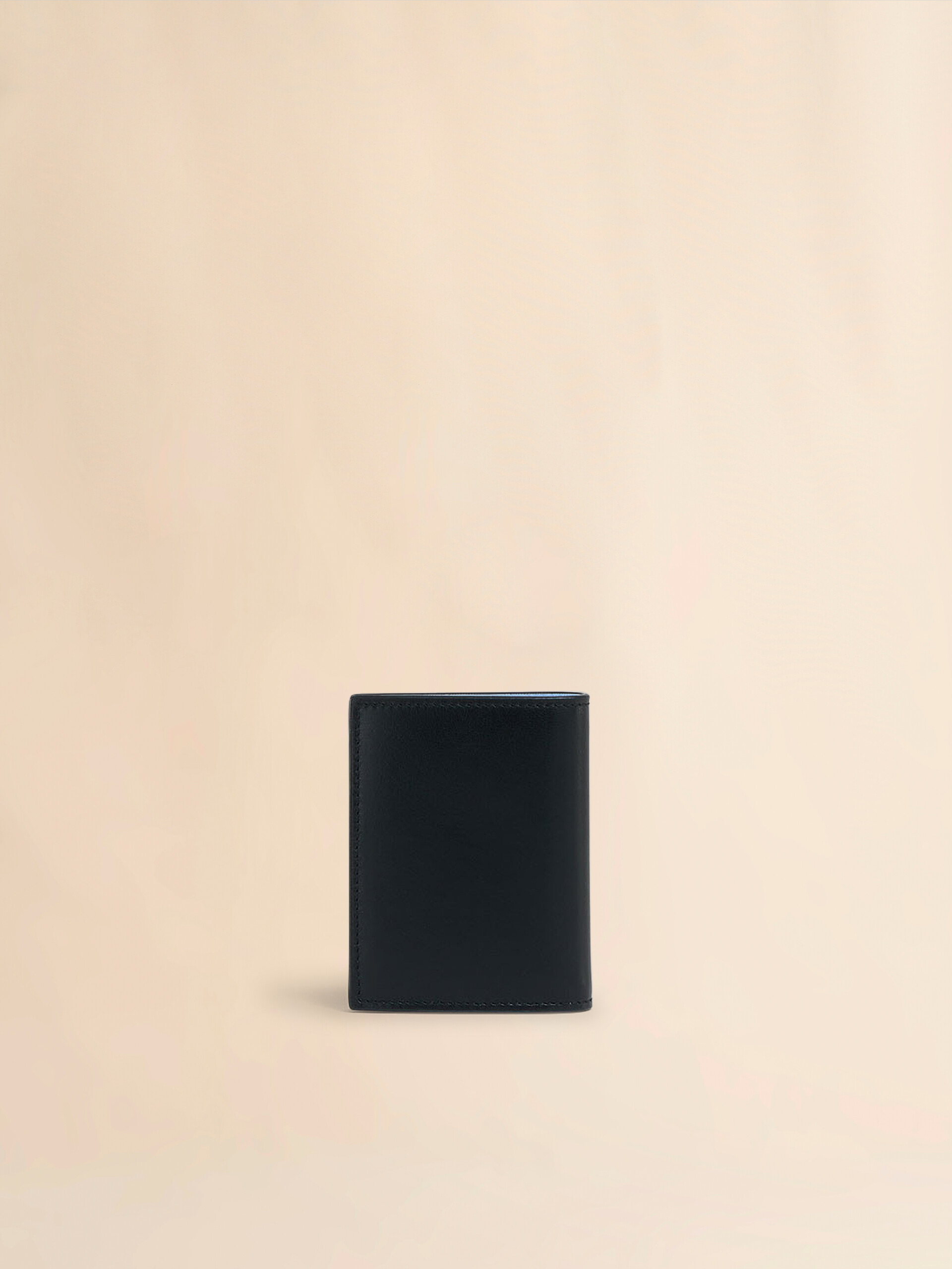 Blue leather bifold wallet with raised Marni logo - Wallets - Image 3