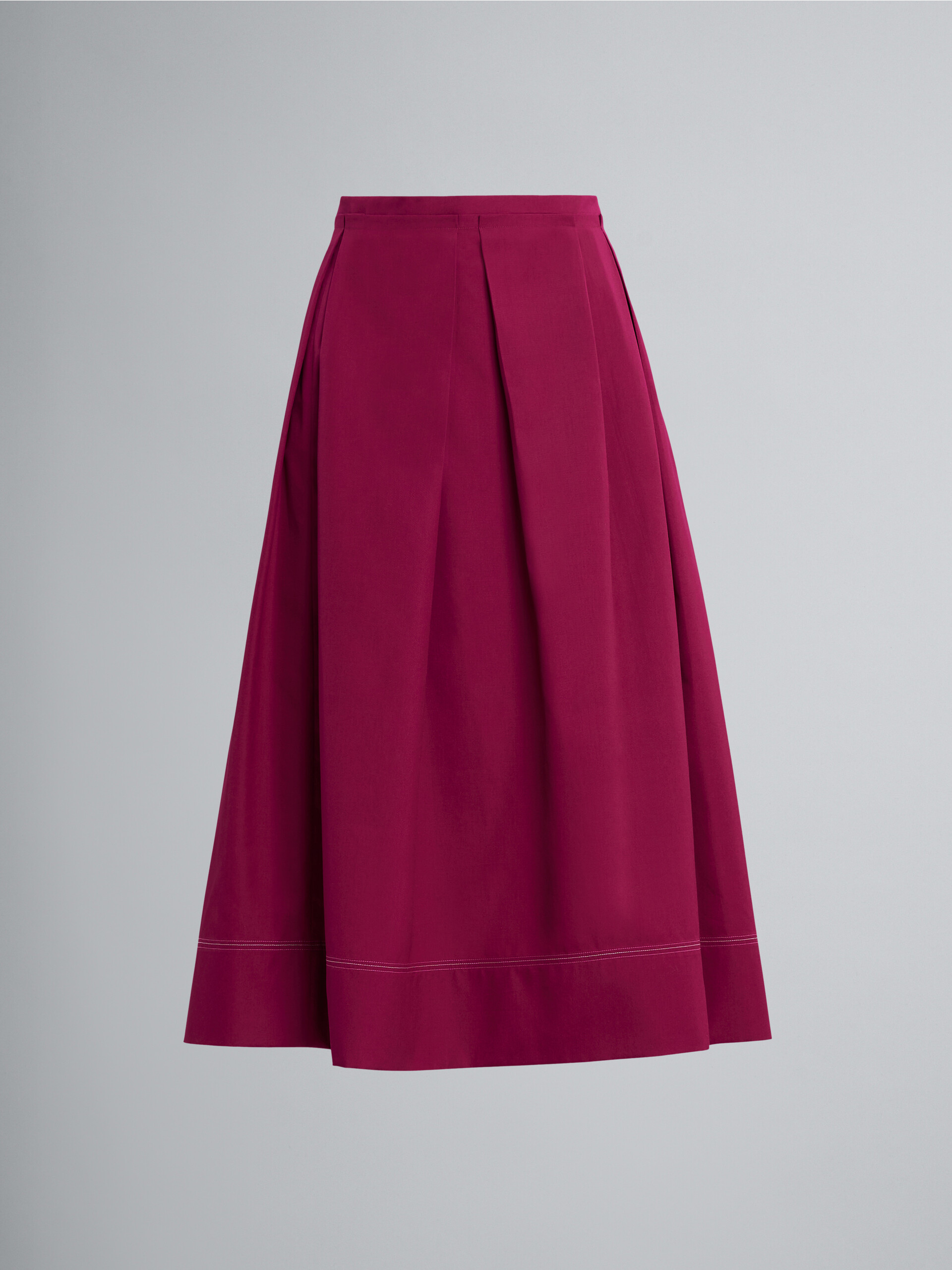 Cotton poplin skirt - Skirts - Image 1