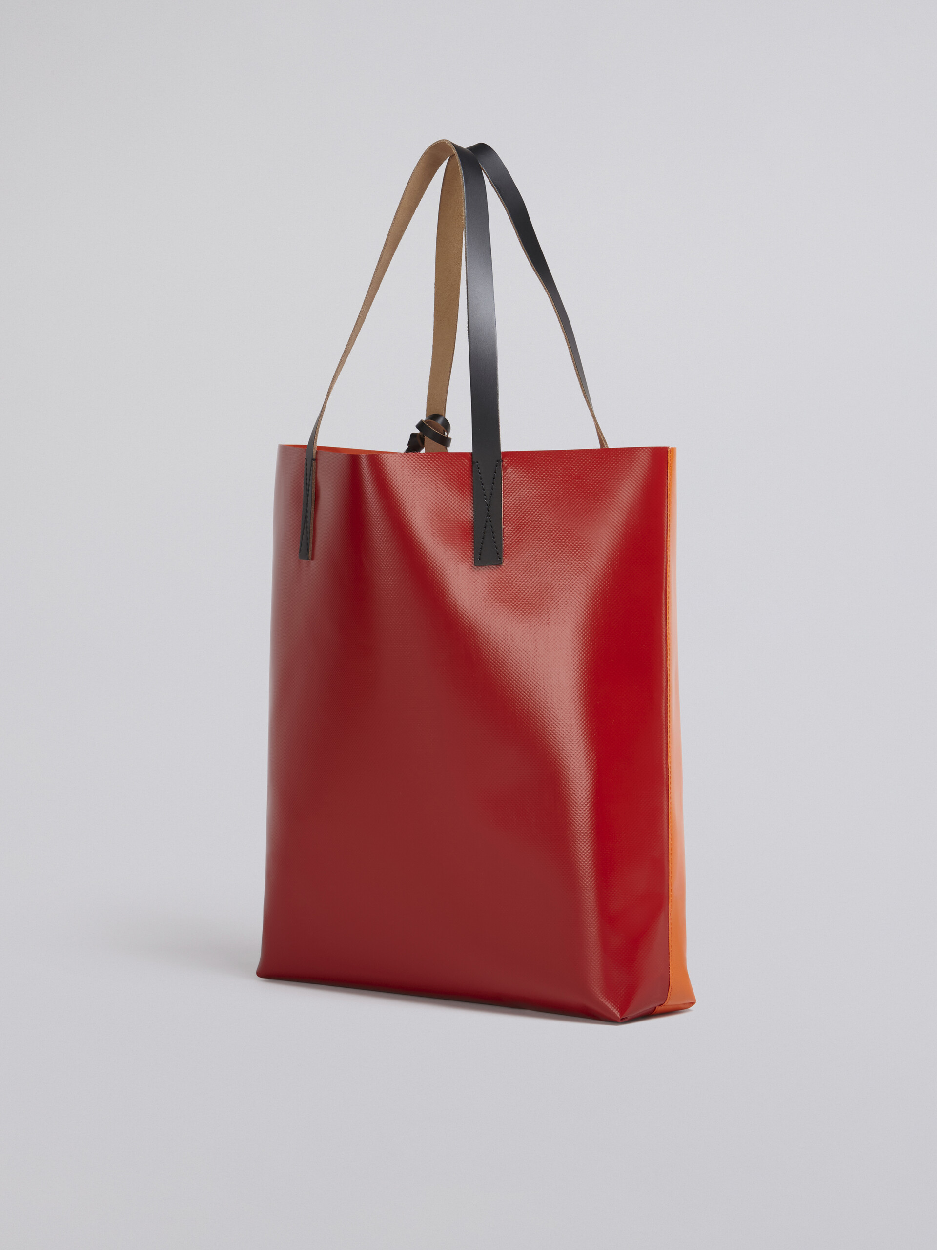 Red and orange TRIBECA shopping bag with Marni logo