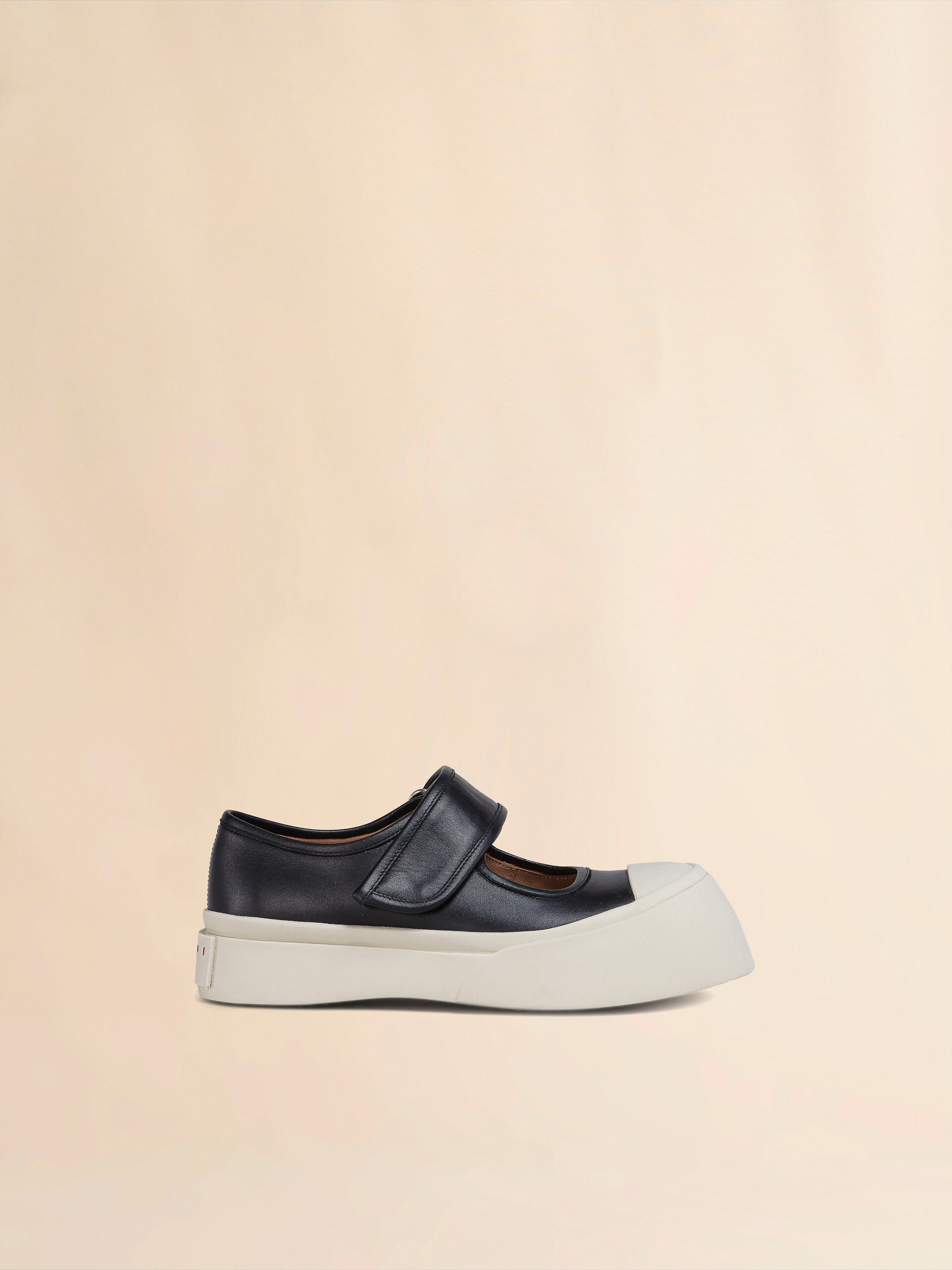 Sneaker Mary Jane in nappa azzurra - Sneakers - Image 1