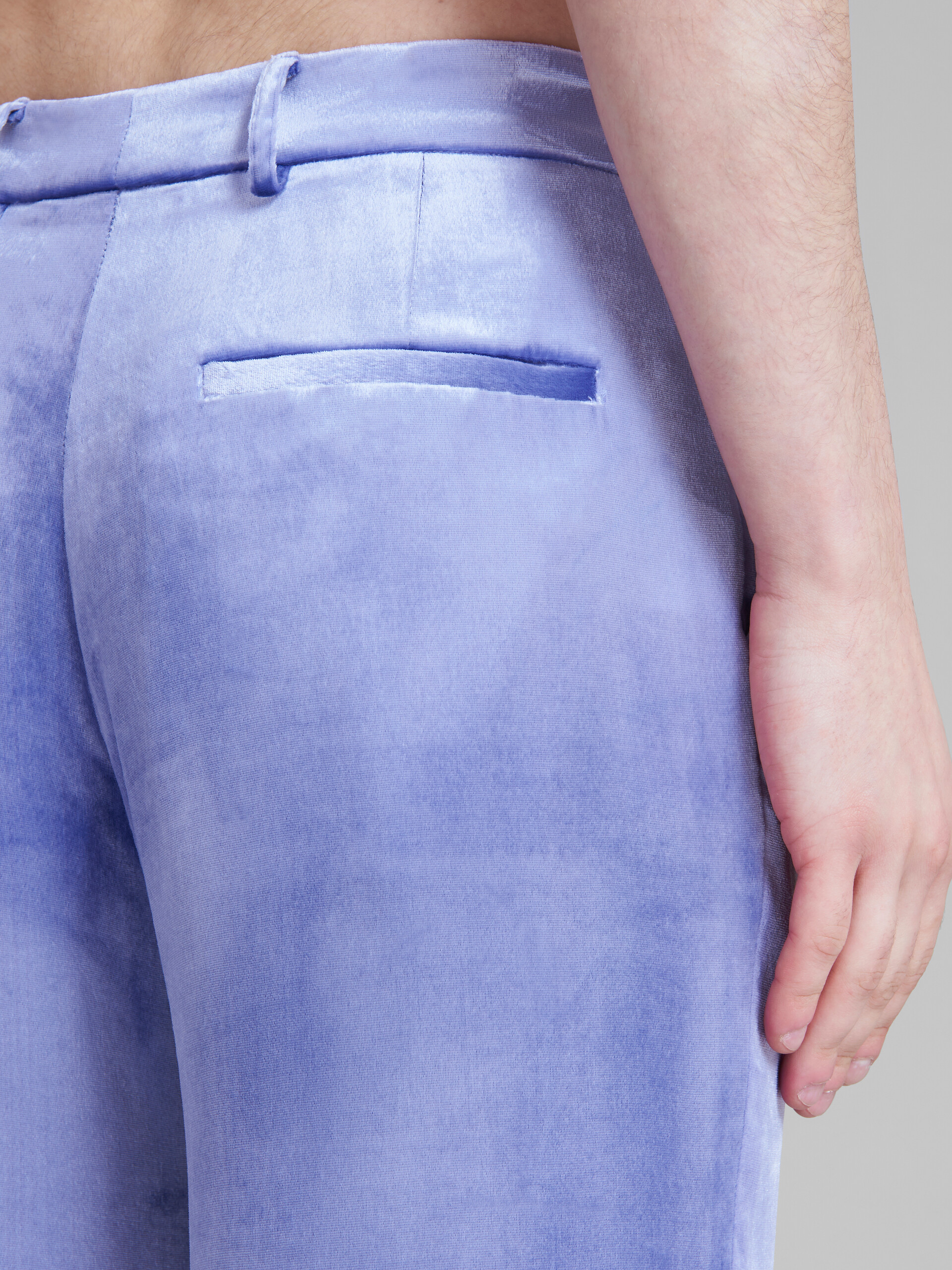 Purple velvet trousers - Pants - Image 4