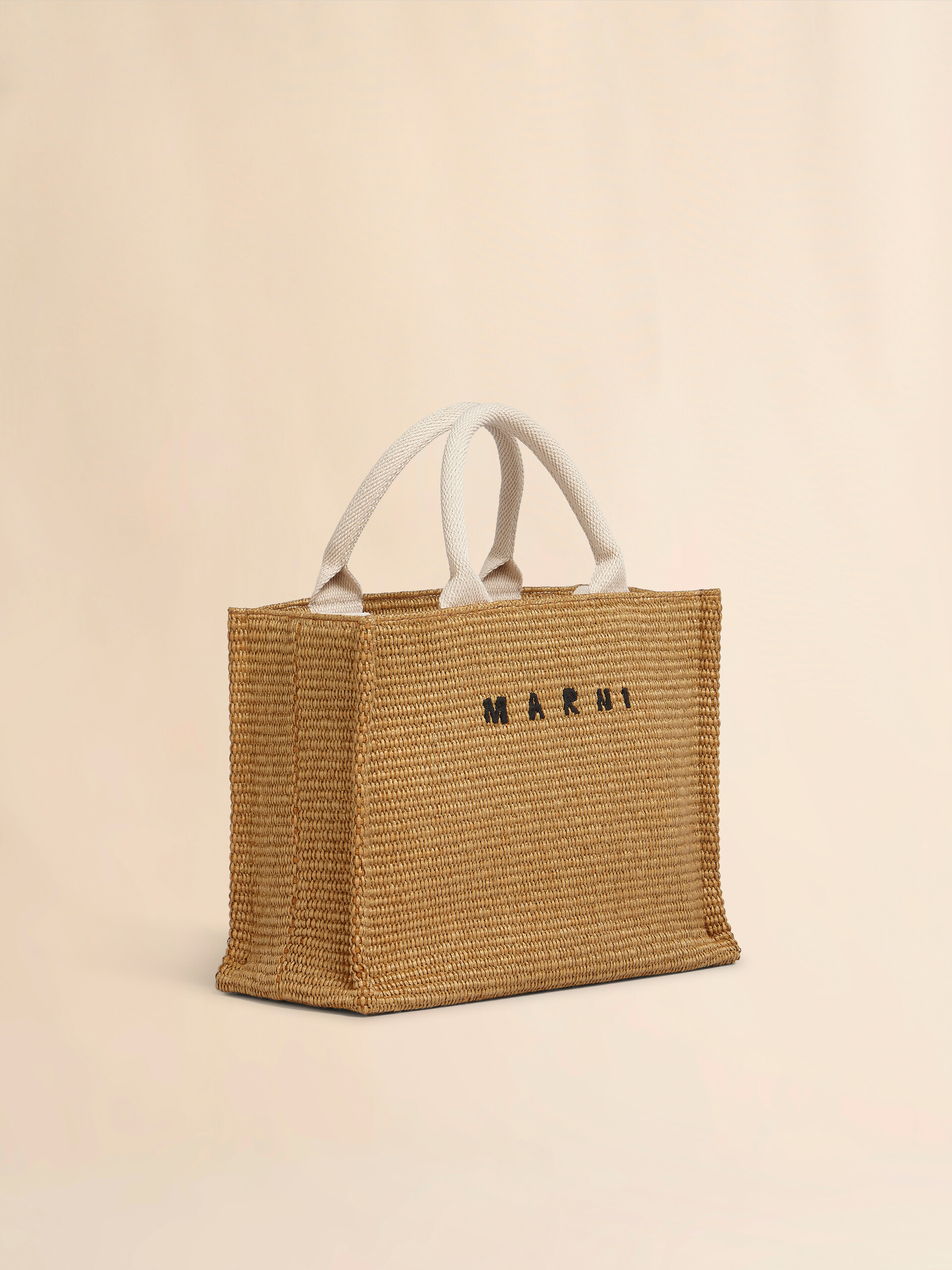 Pink raffia-effect Small Tote Bag - Shopping Bags - Image 6