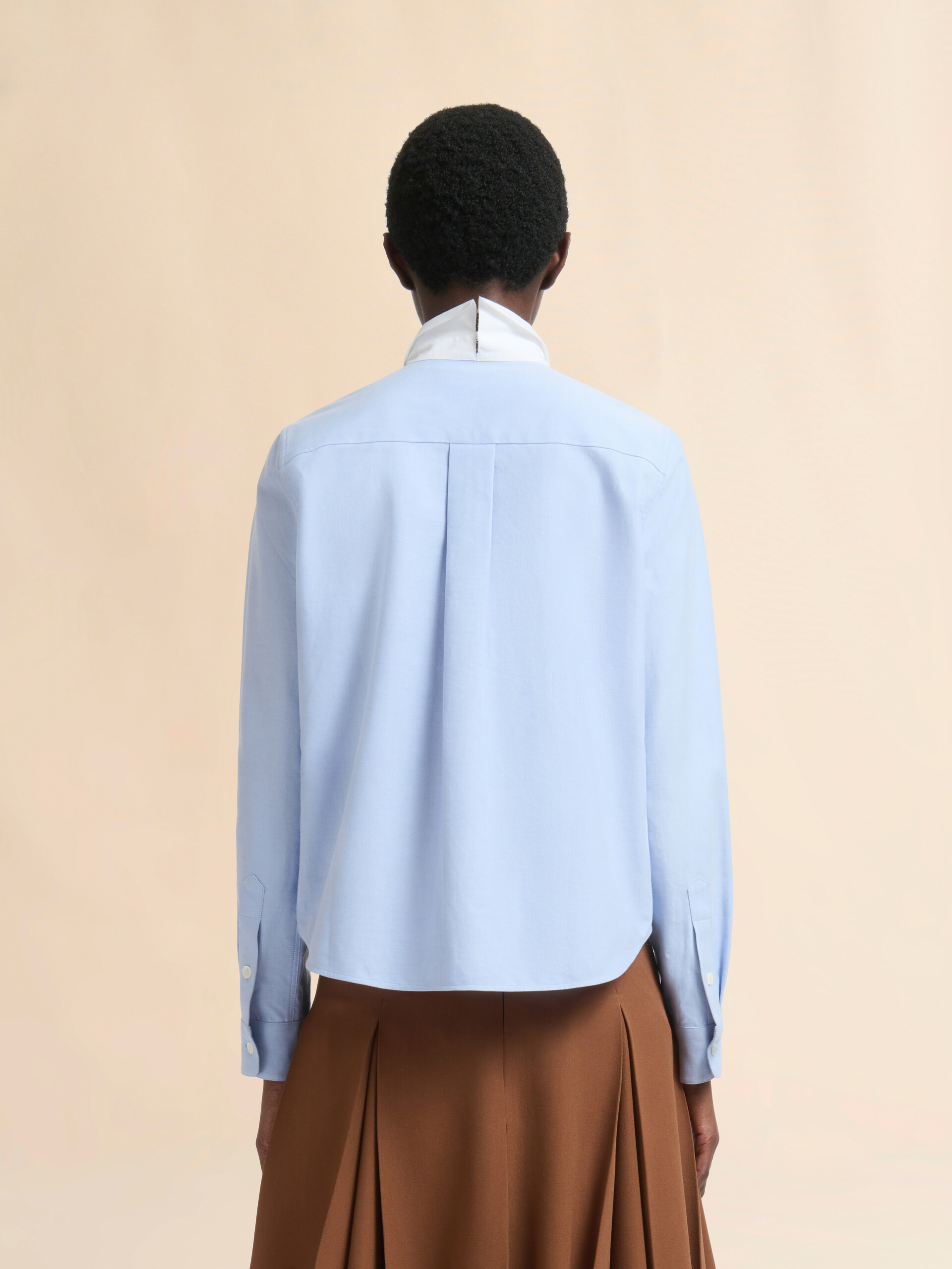 Blue cotton baby shirt with handstitched Marni logo - Shirts - Image 3