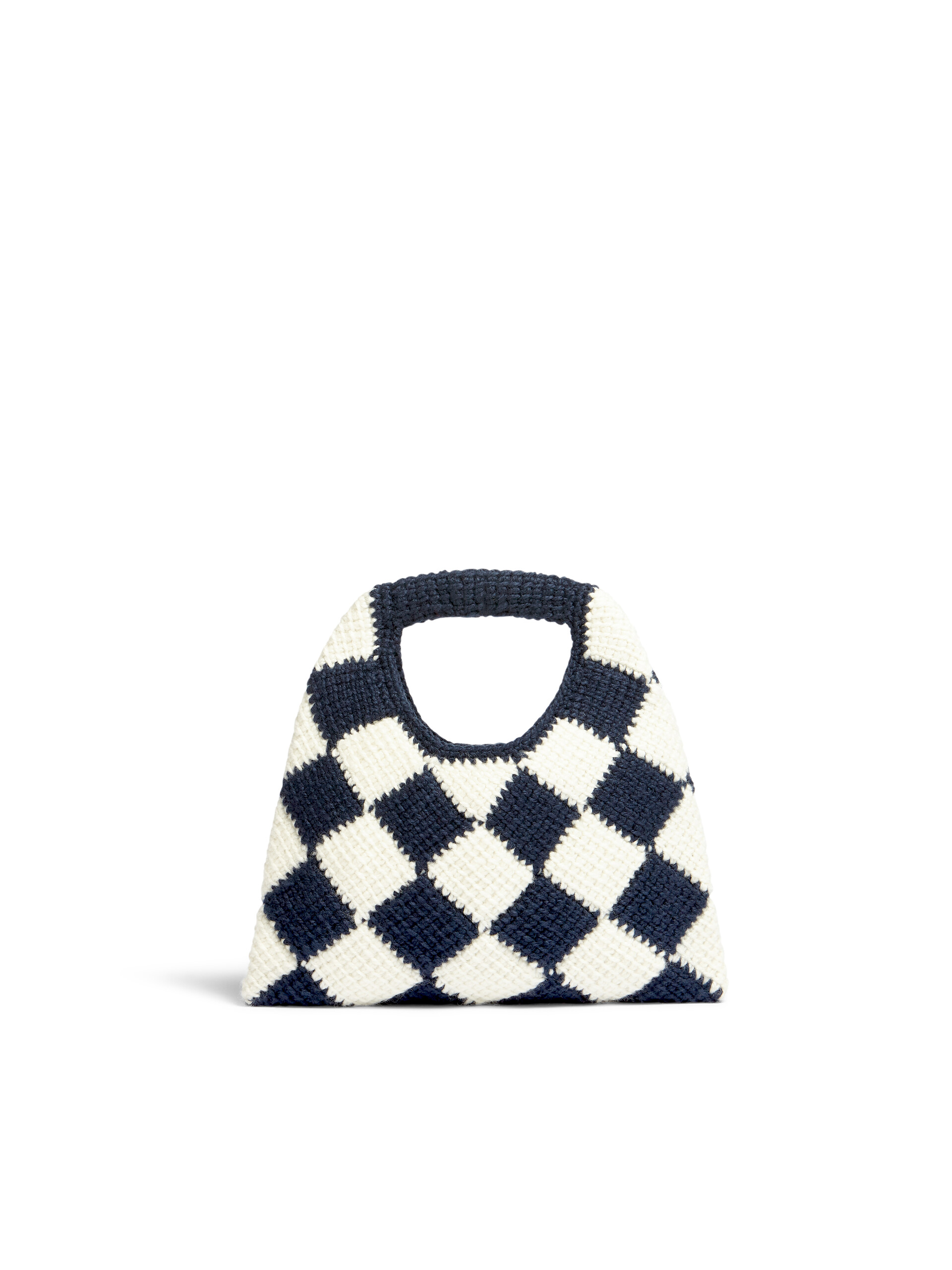 MARNI MARKET DIAMOND small bag in white and blue tech wool - Bags - Image 3
