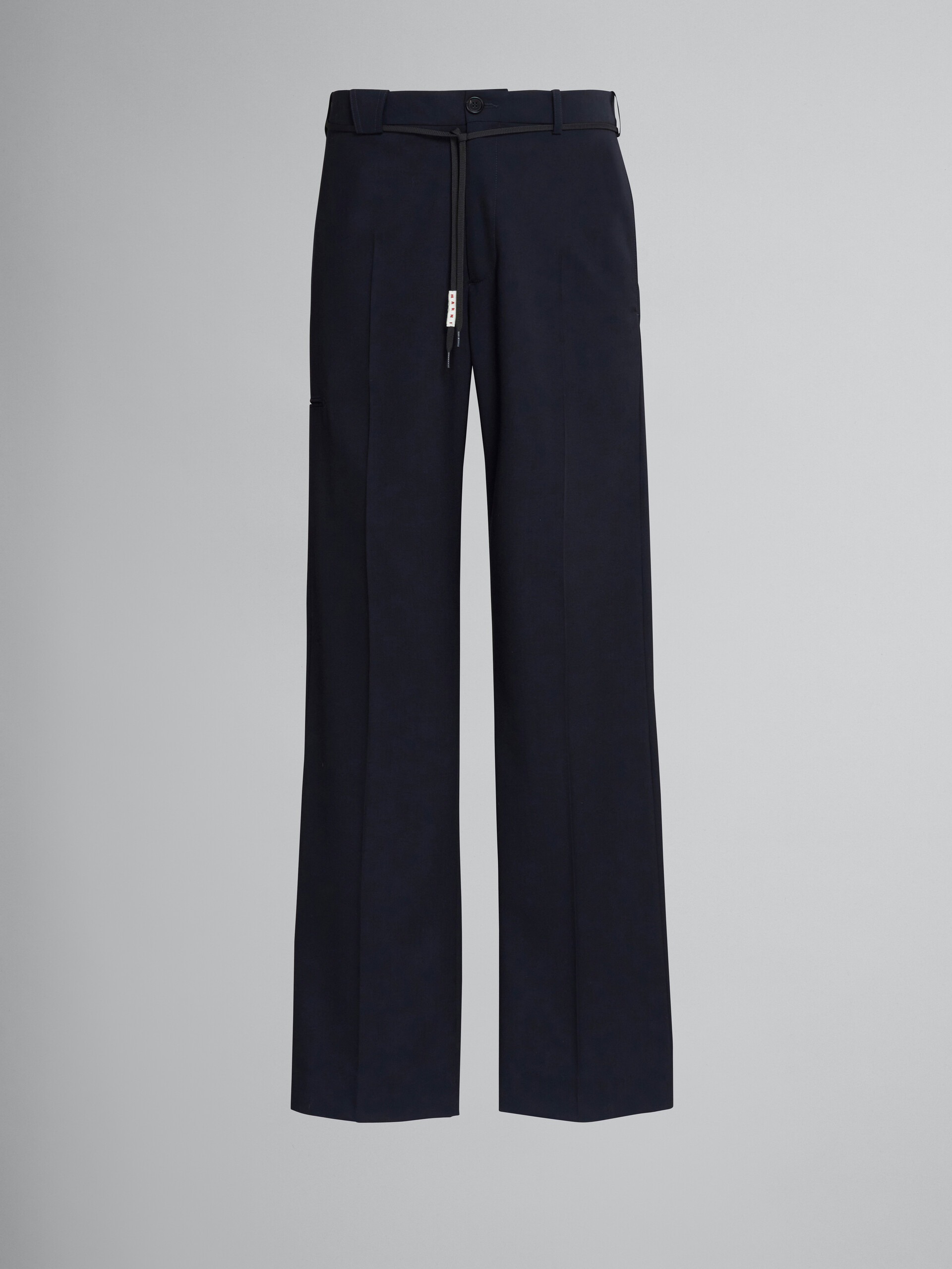 Blue tropical wool trousers - Pants - Image 1