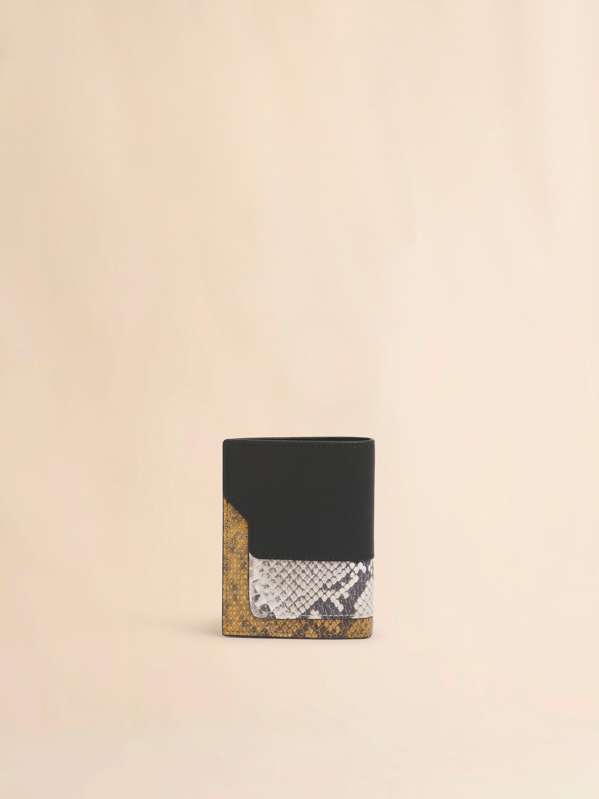 Black, grey and brown leather bifold wallet - Wallets - Image 3