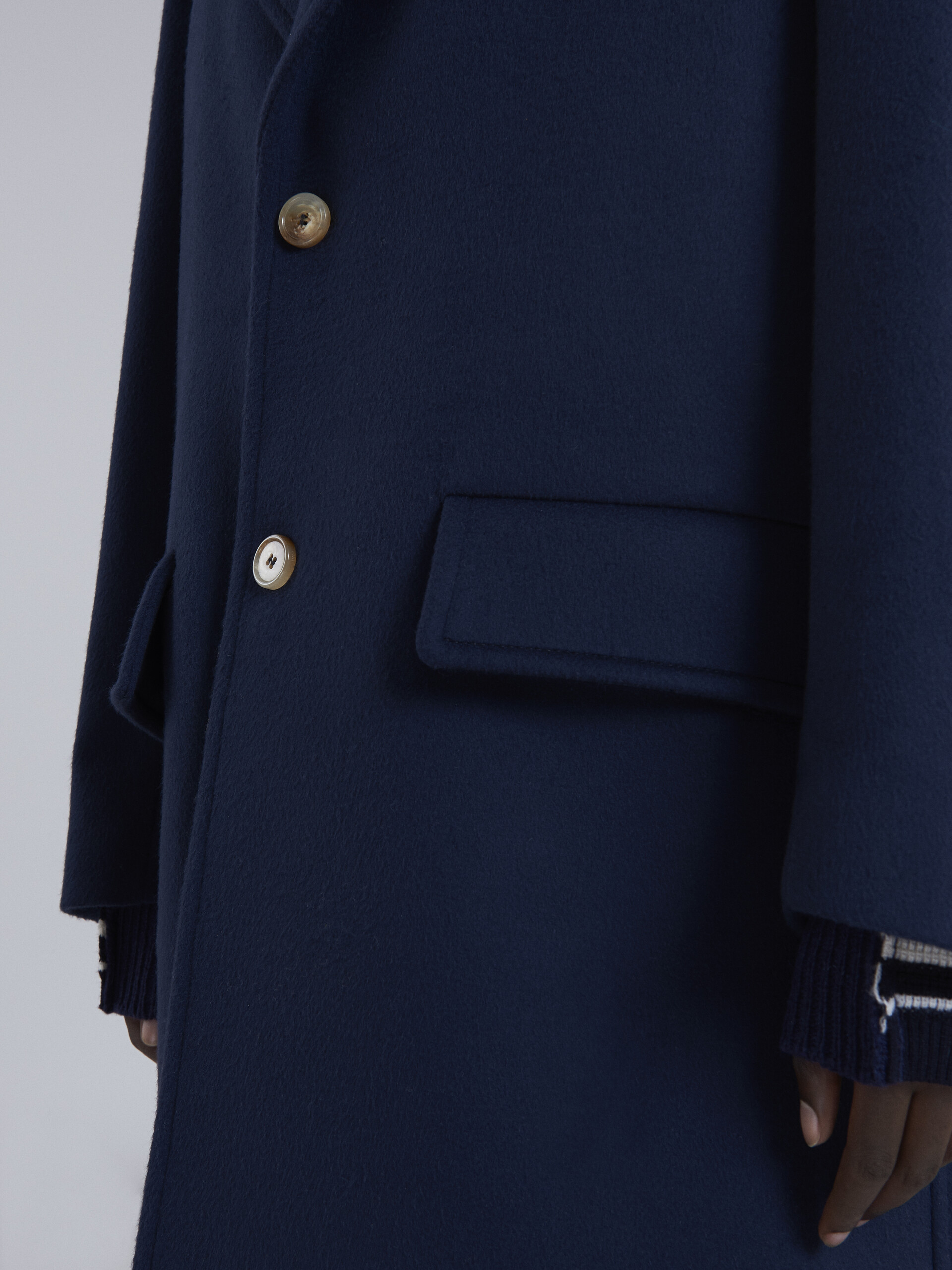 navy single breasted coat