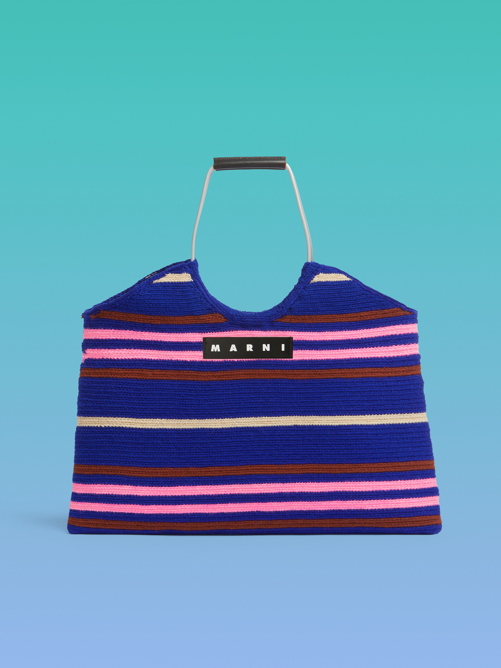 Marni Market Riviera Tasche in Blau und Rosa - Shopper - Image 1