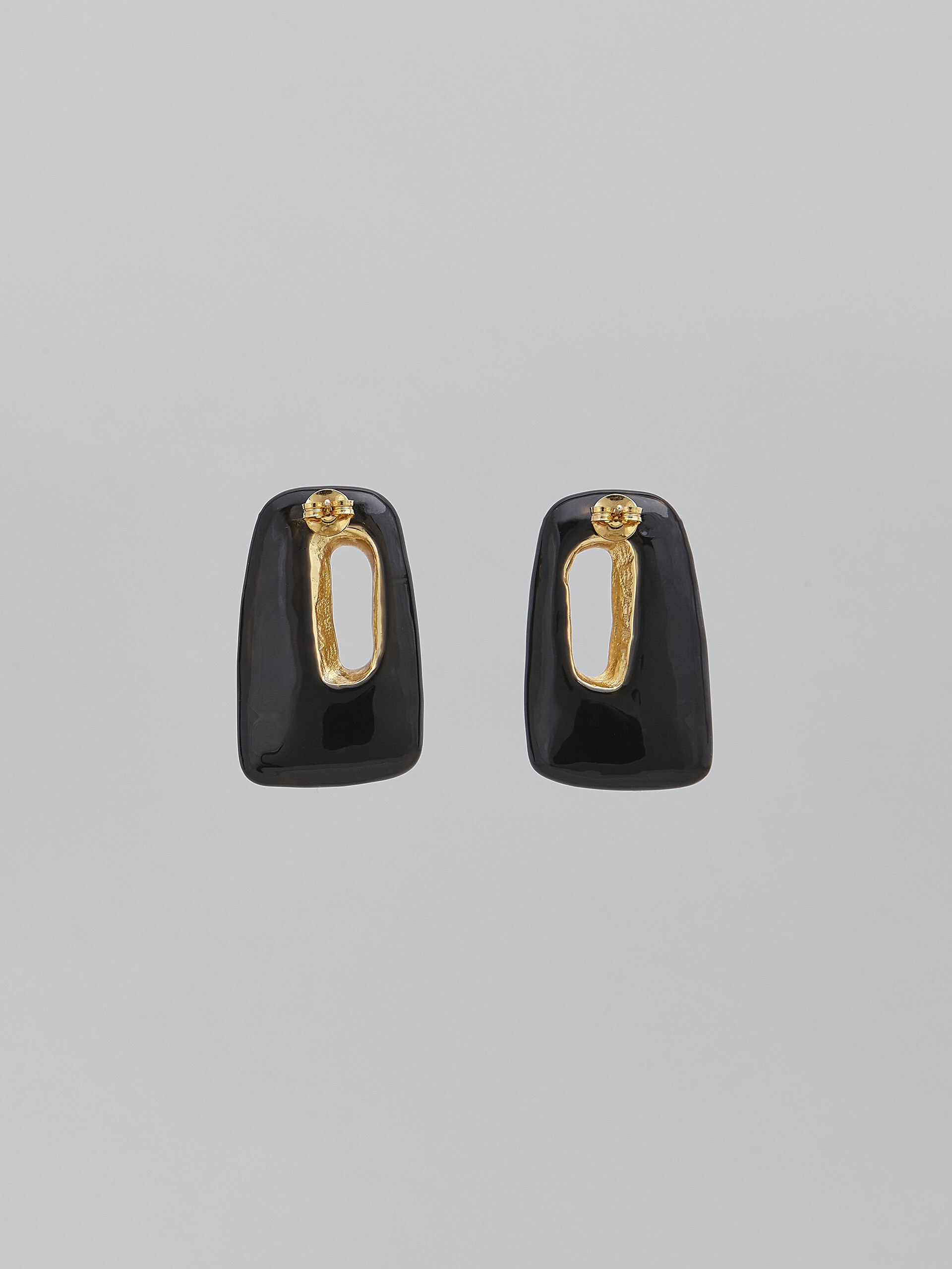 TRAPEZE black earrings - Earrings - Image 3