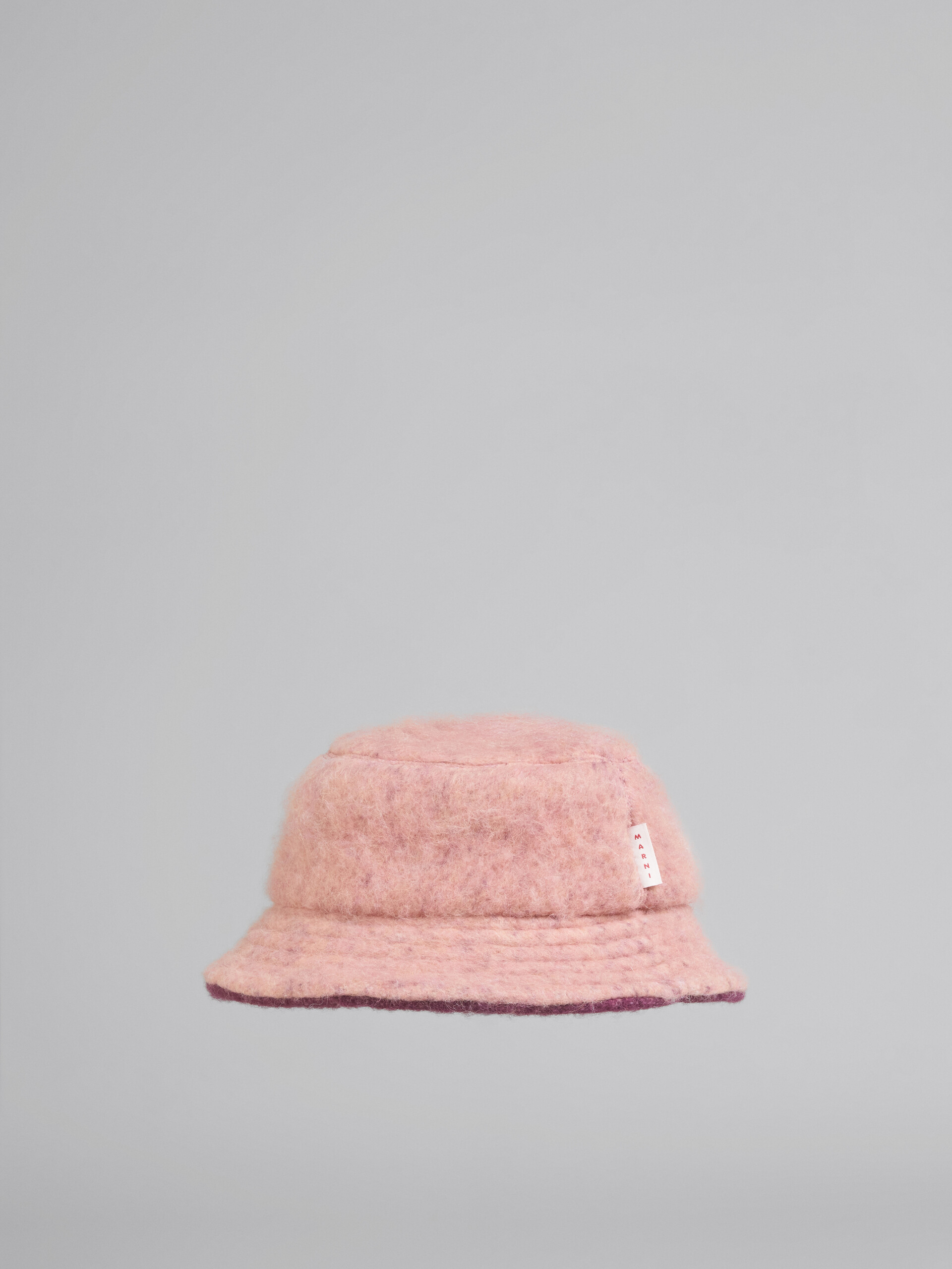Gorro de pescador de lana cepillada rosa - Sombrero - Image 3