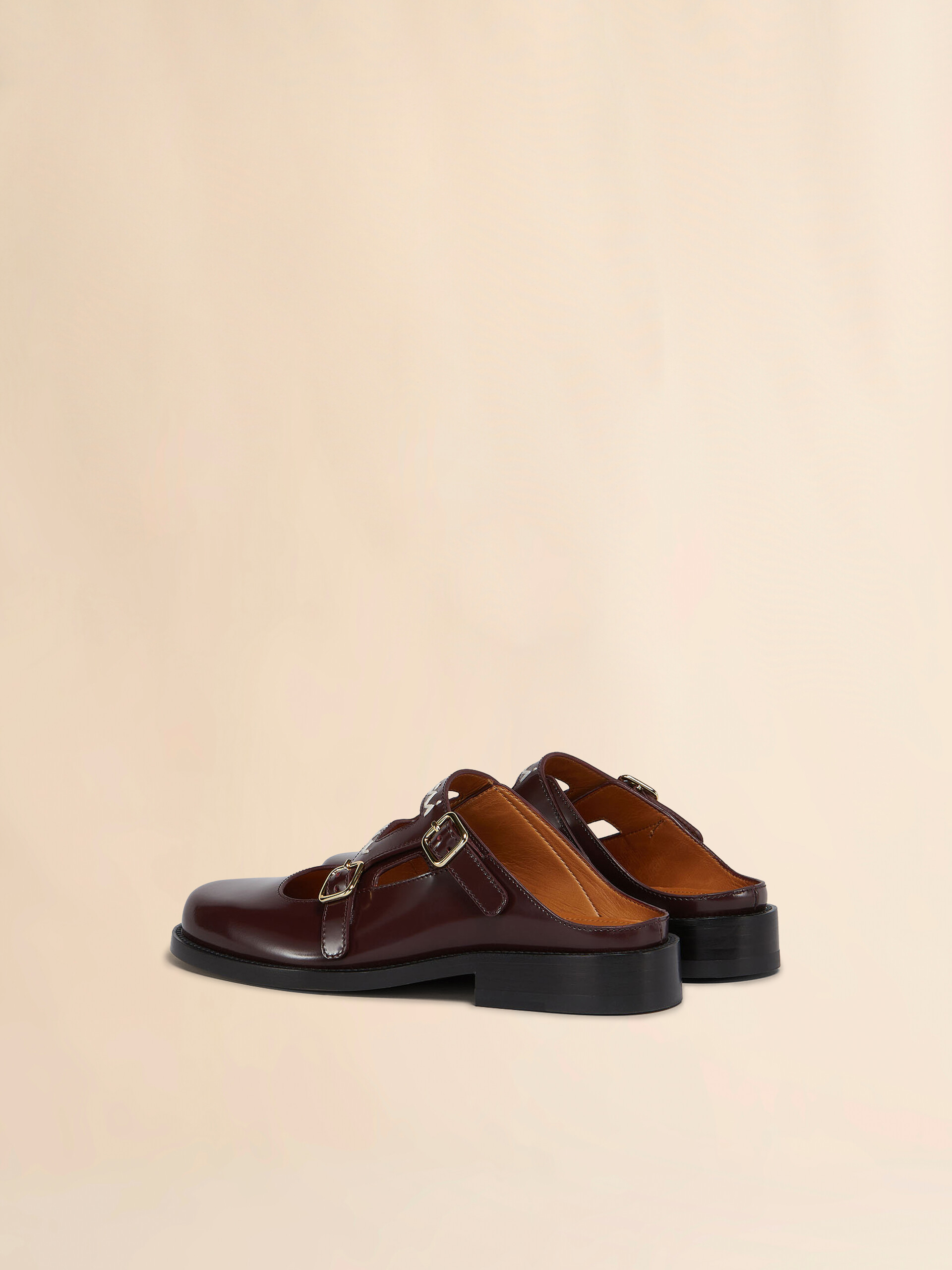Black leather Bambi 3.0 loafer with double buckle - Sandals - Image 3