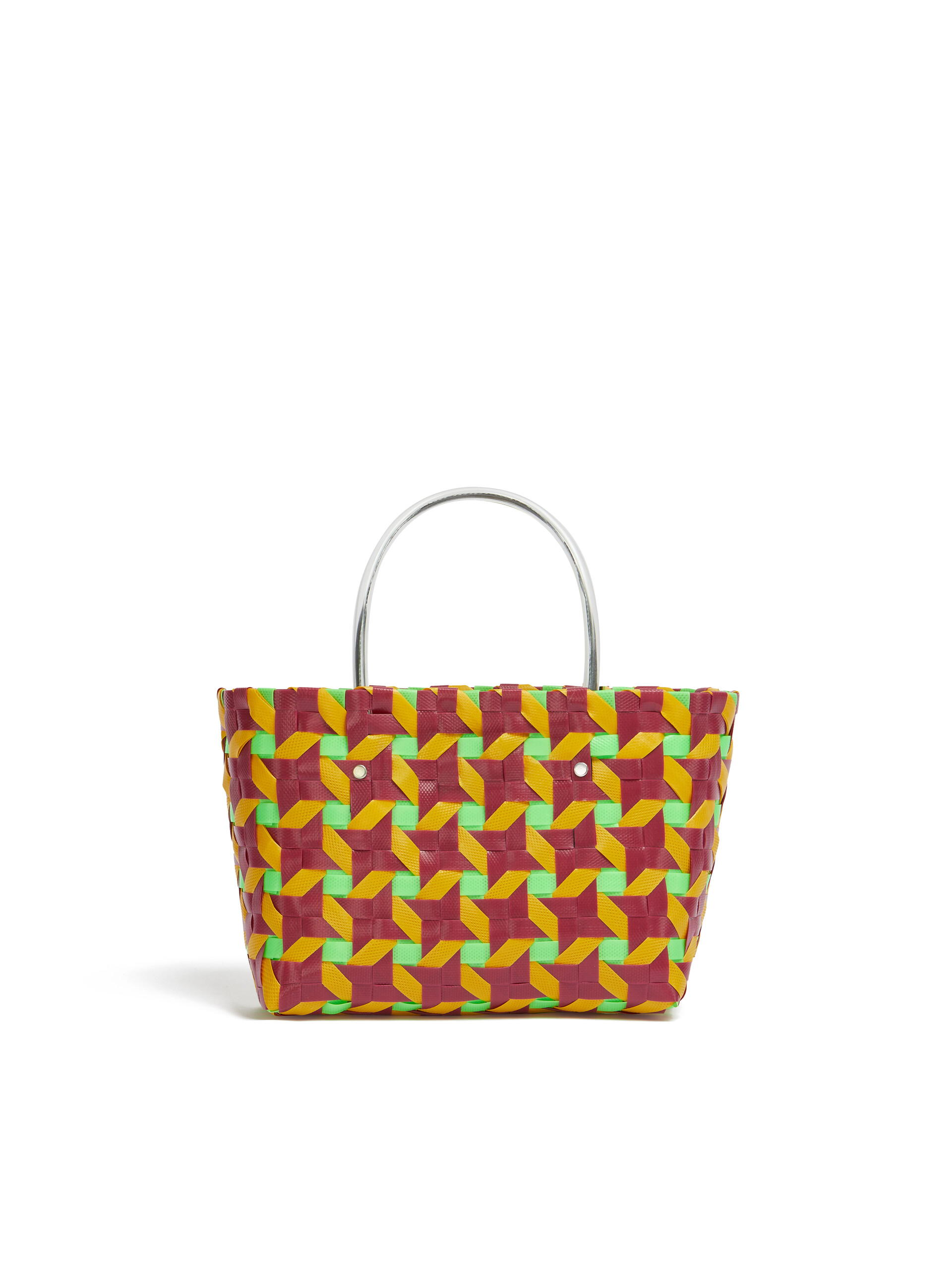 Pink star MARNI MARKET MINI BASKET Bag - Shopping Bags - Image 3