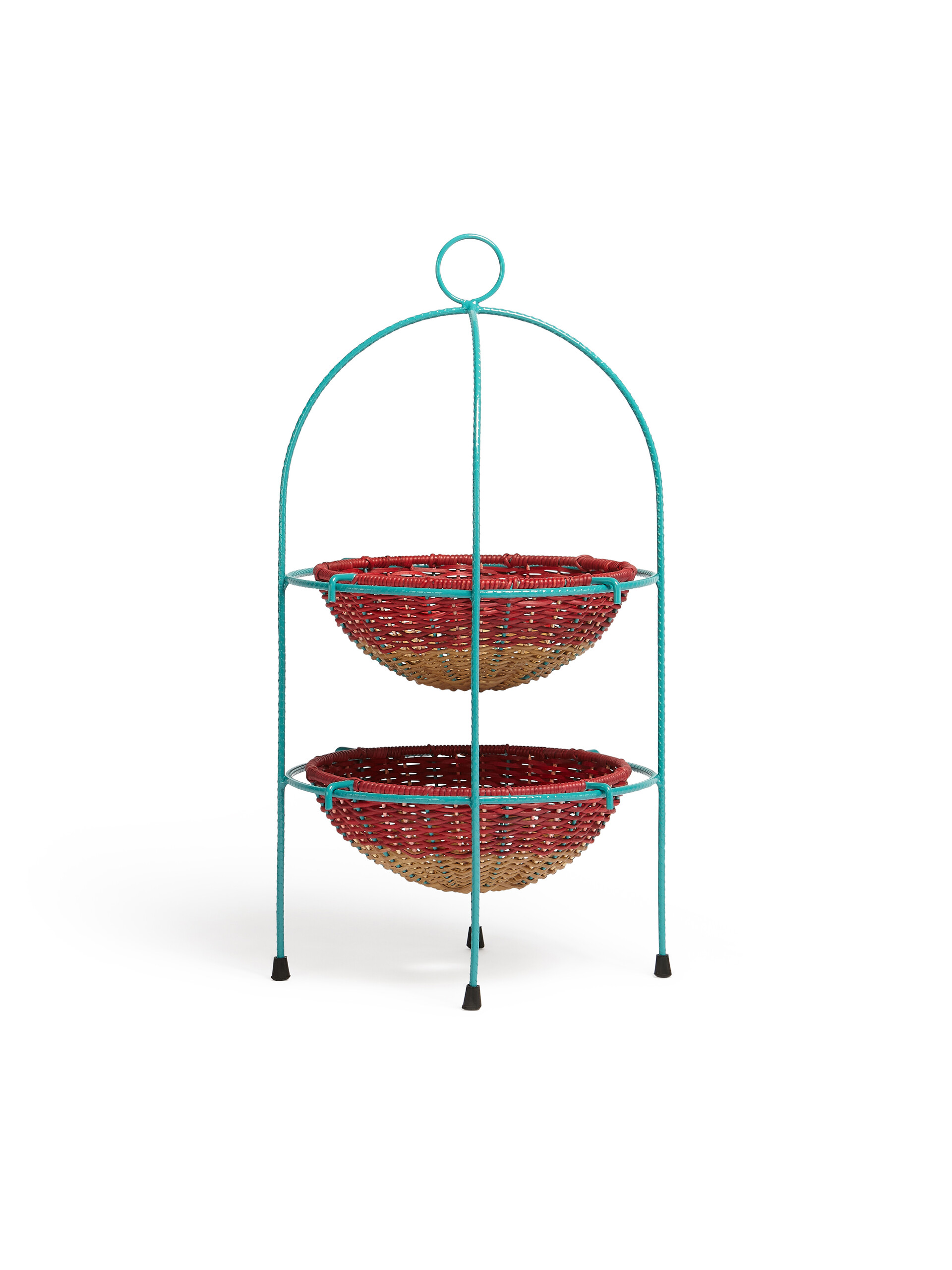 Runder MARNI MARKET Obstständer aus Eisen und Faser in Rot - Accessoires - Image 3