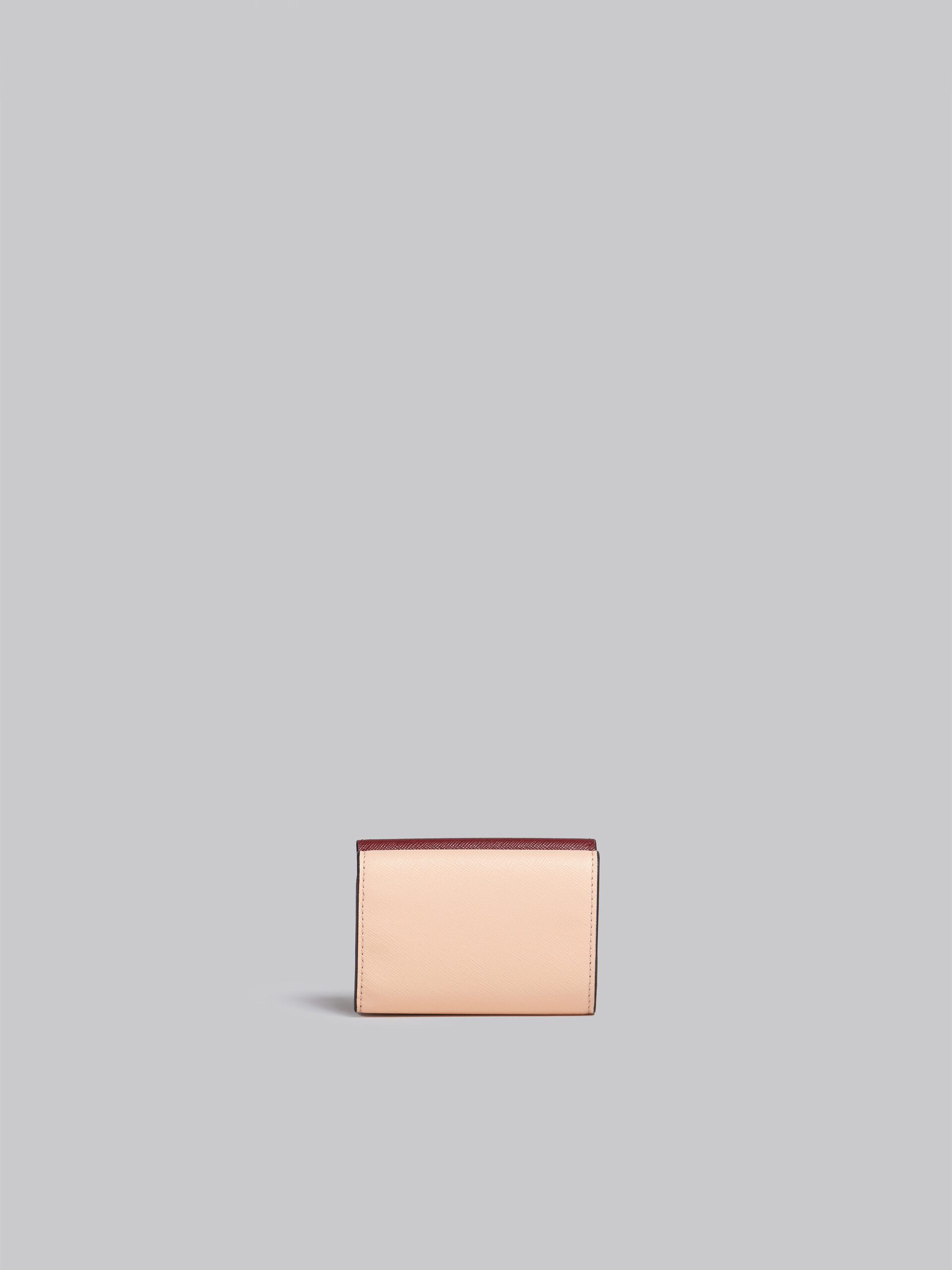 Portafoglio tri-fold in saffiano rosso rosa e bianco - Portafogli - Image 3