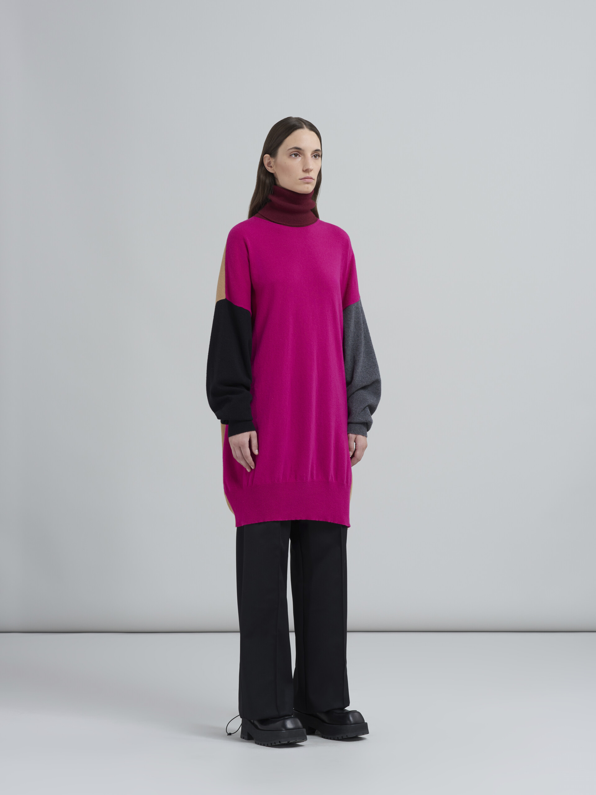 Maglia in lana e cashmere a blocchi di colore - Pullover - Image 5