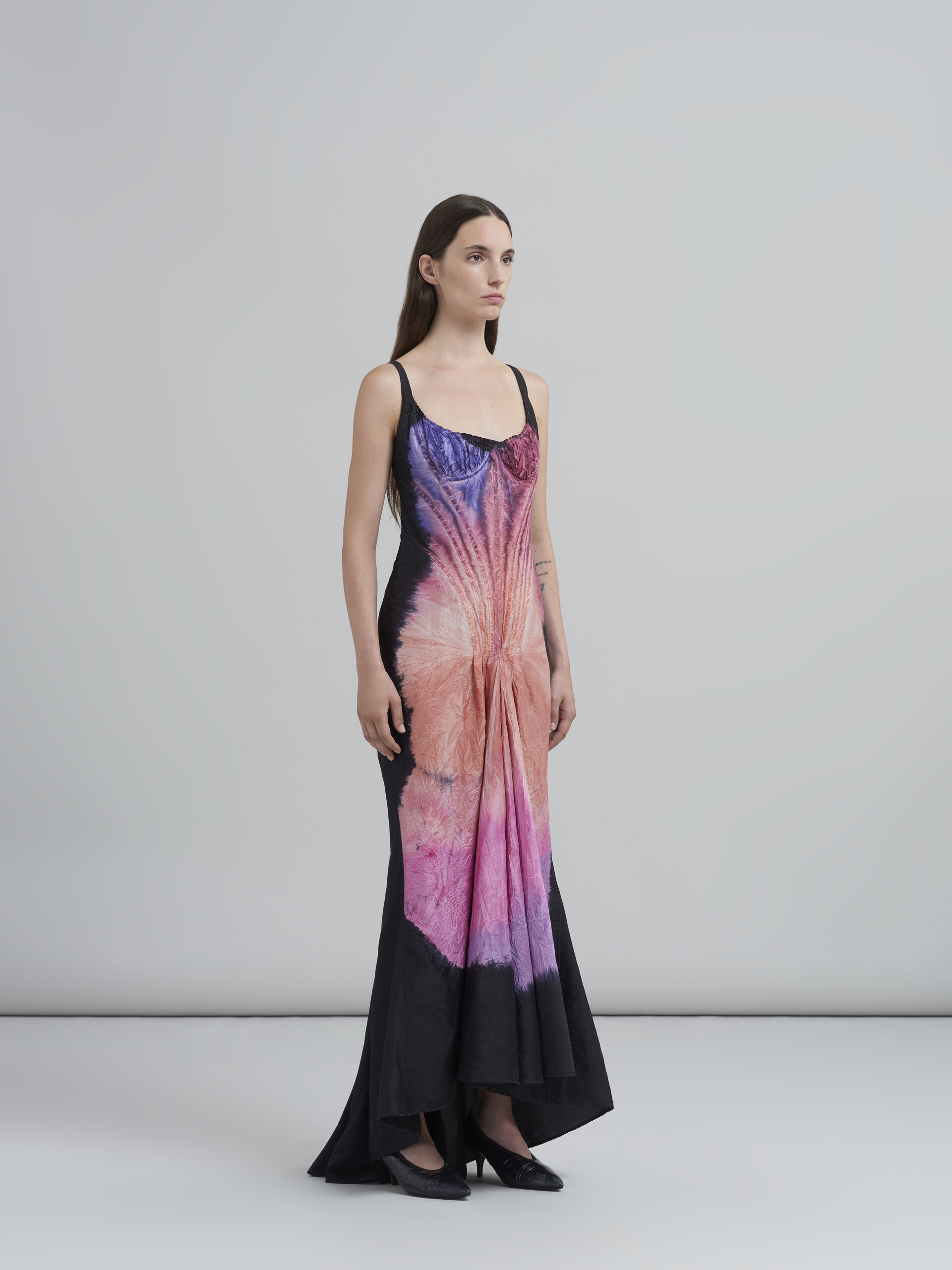 Dyed rainbow silk taffeta dress - Dresses - Image 6