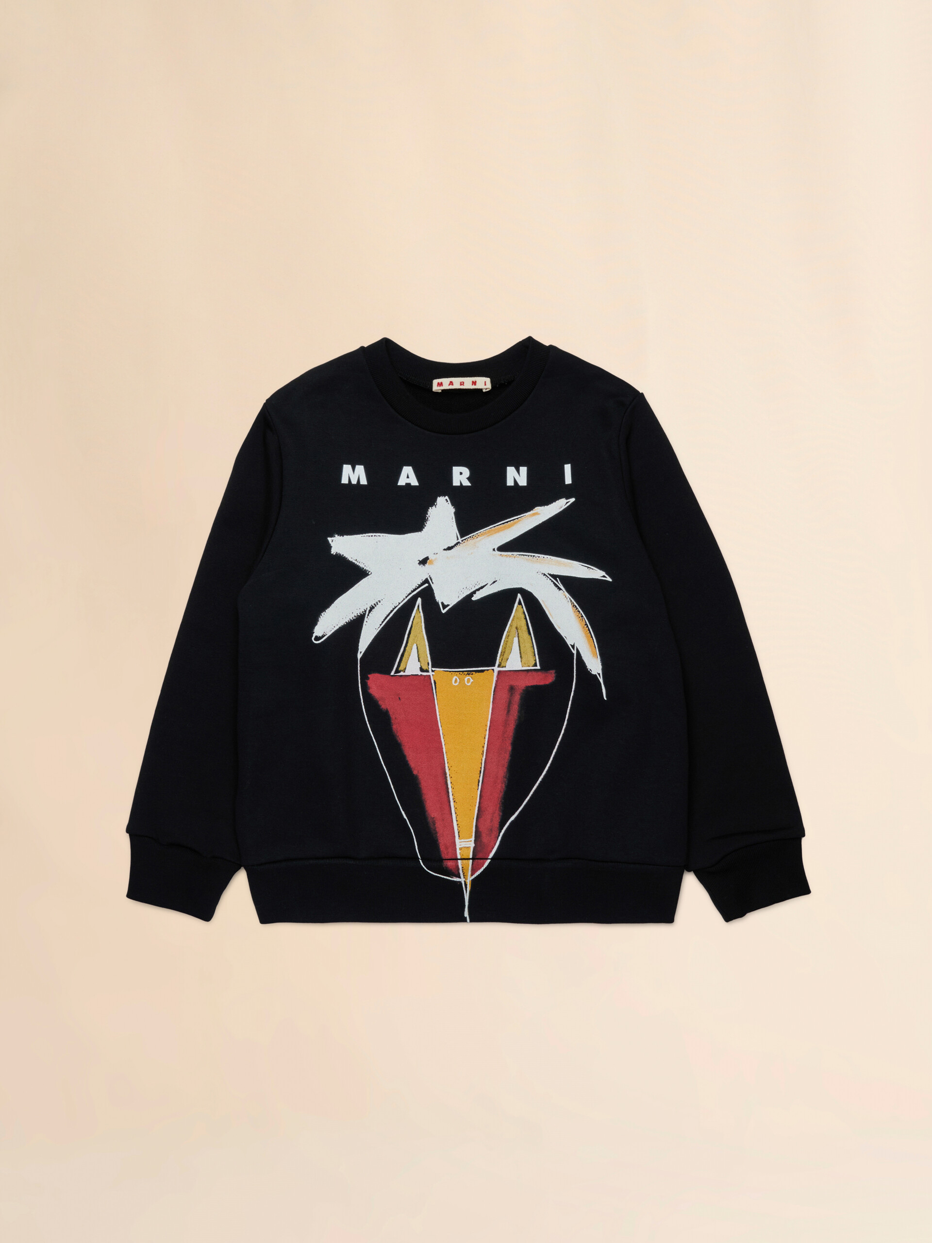 Black sweatshirt with Soggetti Animali print - Sweaters - Image 1