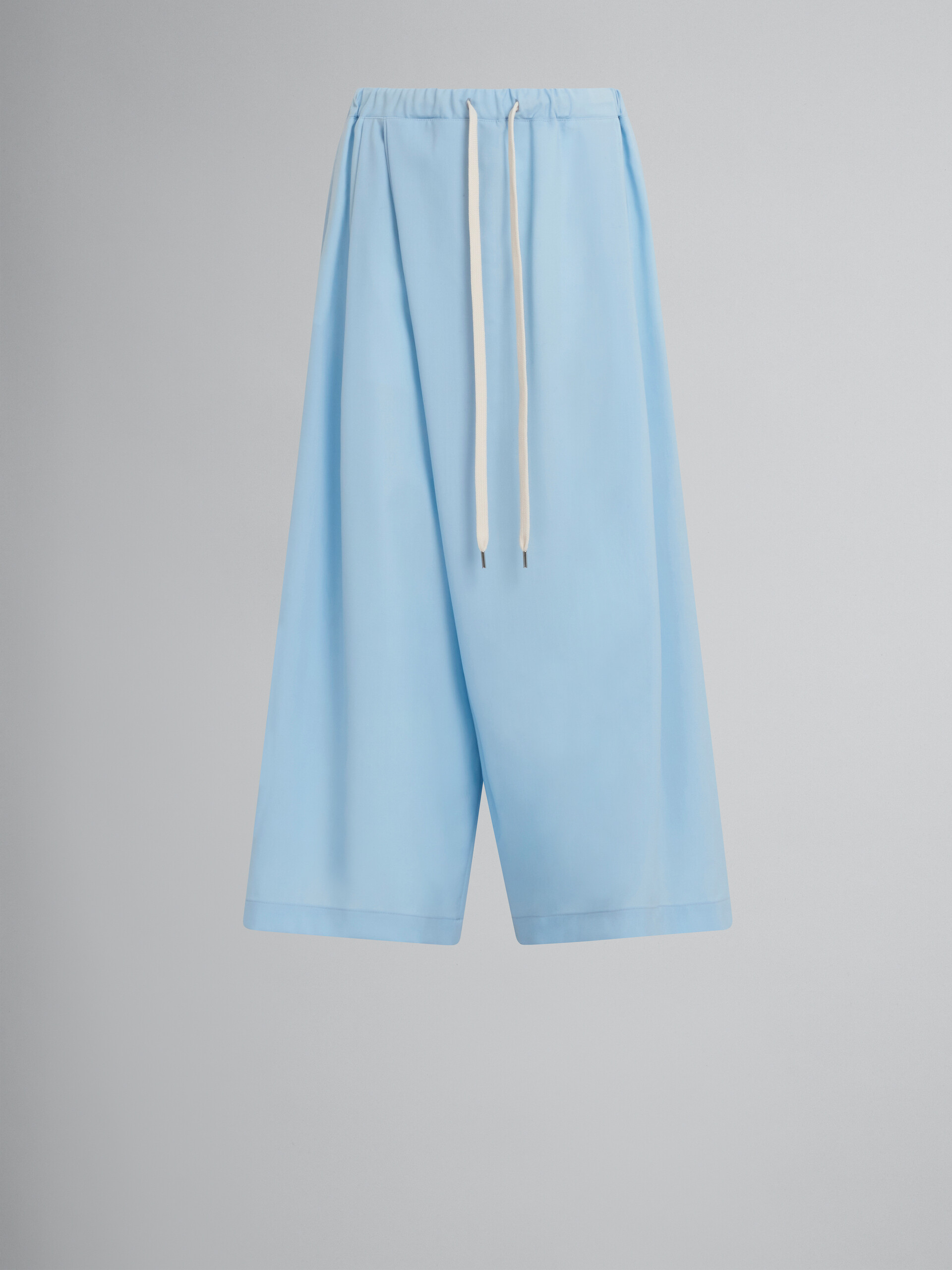 Pantaloni karate in fresco lana azzurro - Pantaloni - Image 1